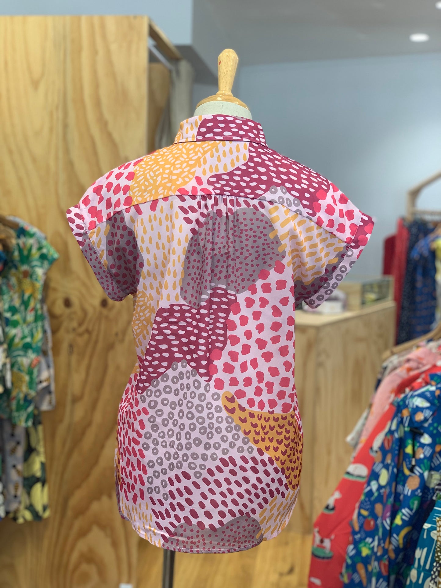 The Wild Abstract Top - Pink