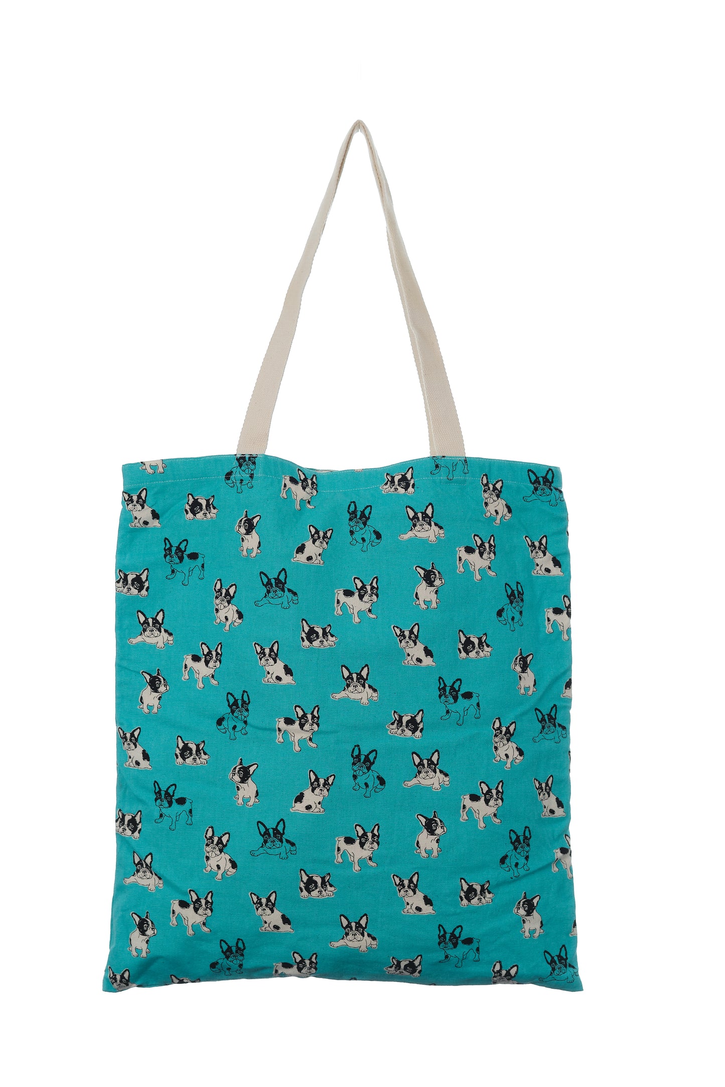 Tote Bag -Teal French Bulldog