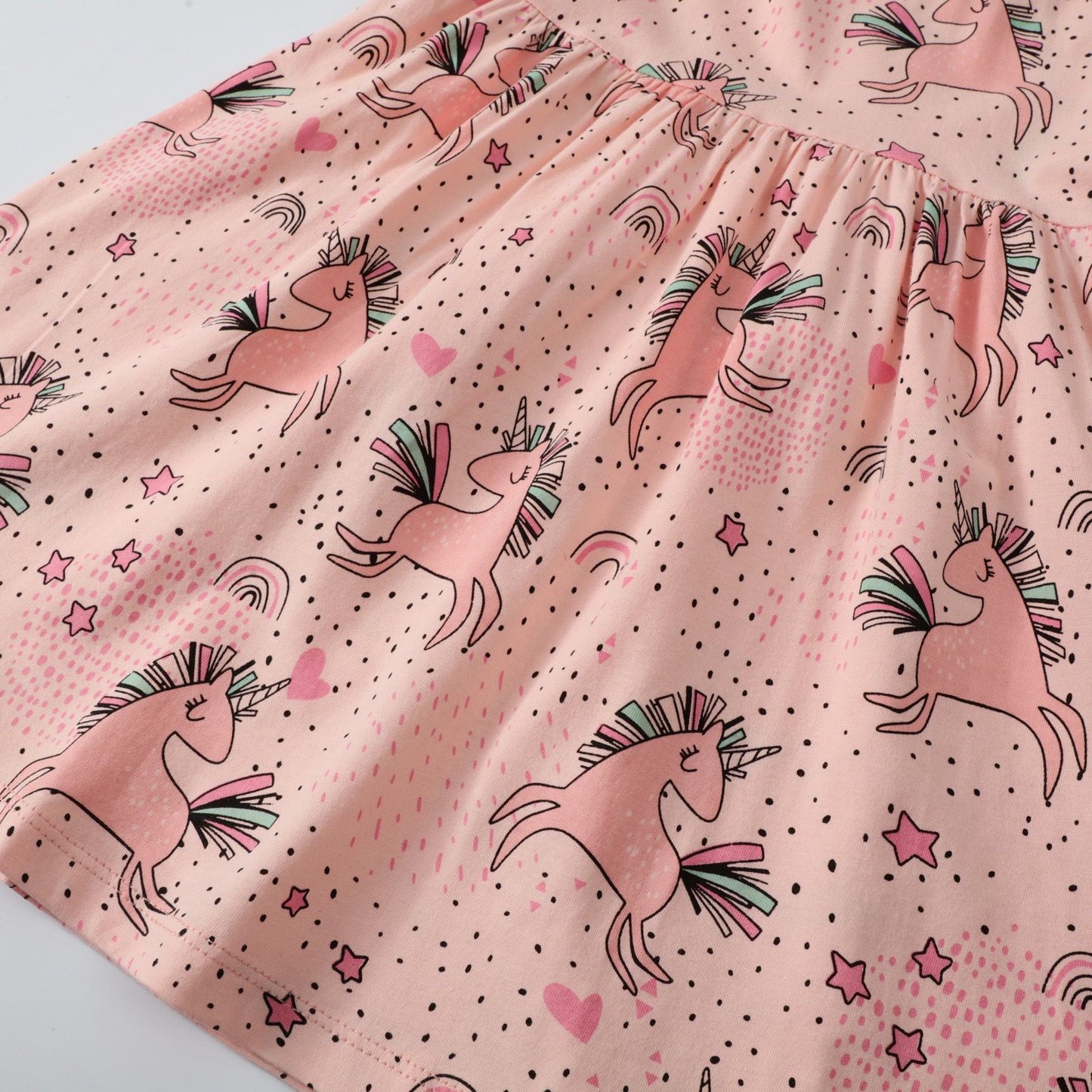 Pink unicorn cotton girls dress (Low in Stock/ 4 & 6 yrs old)