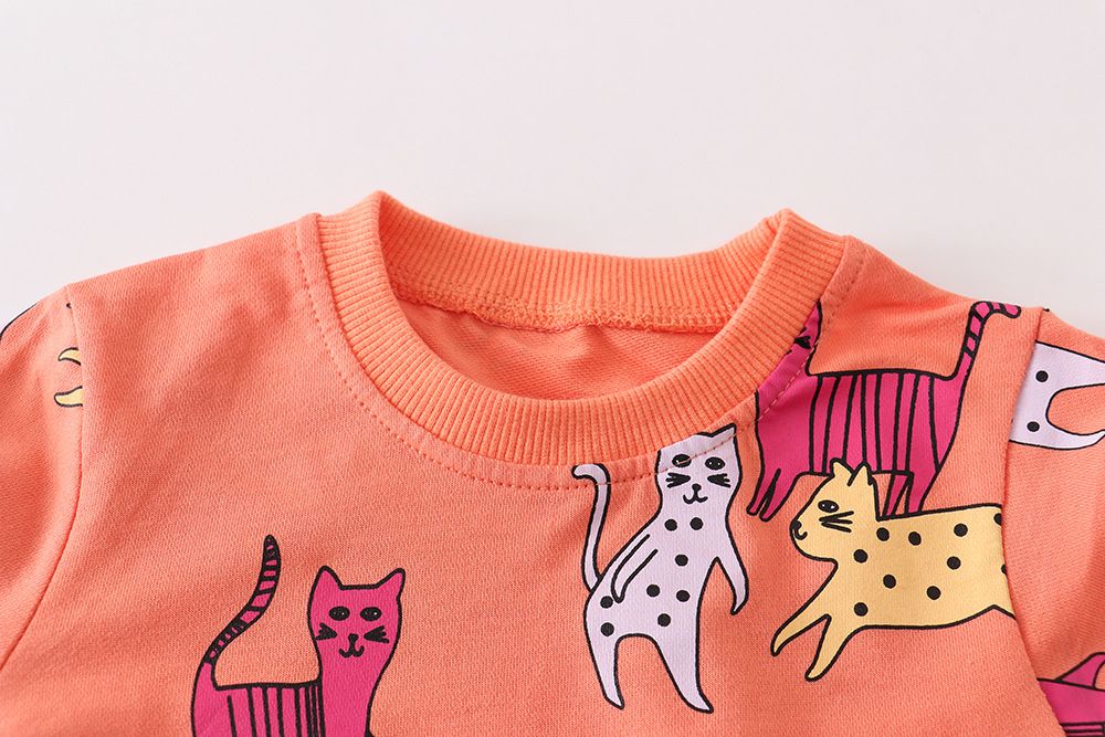 Cats in a group kids pullover (Low in stock/ 6&7 yrs old)