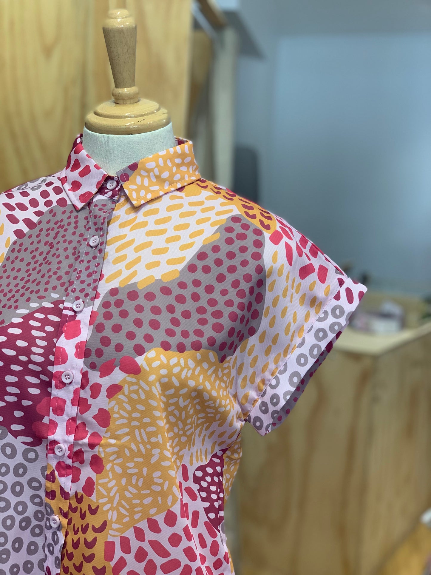 The Wild Abstract Top - Pink