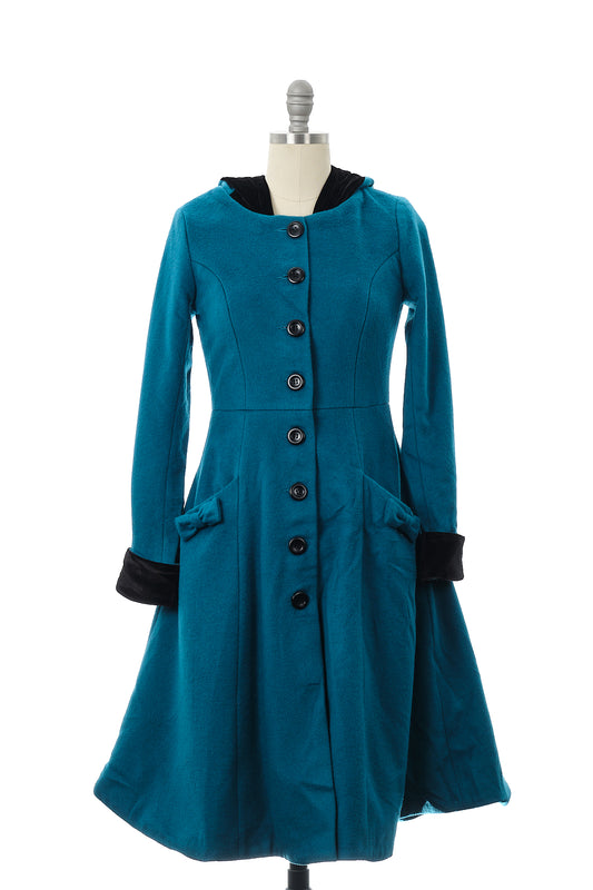 Mrs Maisel Overcoat Jacket -Teal
