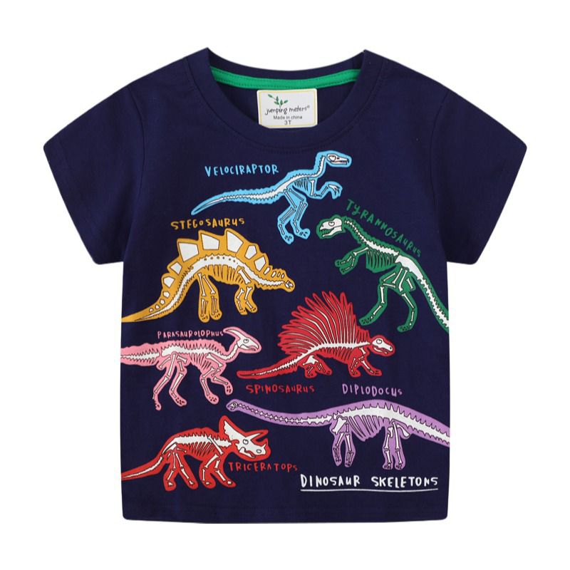Glow in the dark dinosaur tee kids