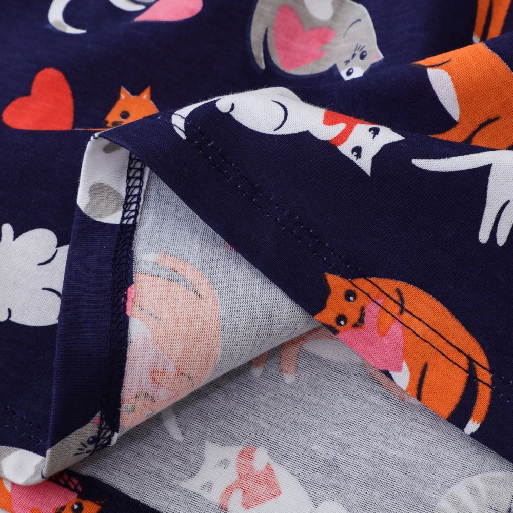 Cat and heart cotton girls dress (Last one/4 yrs old)