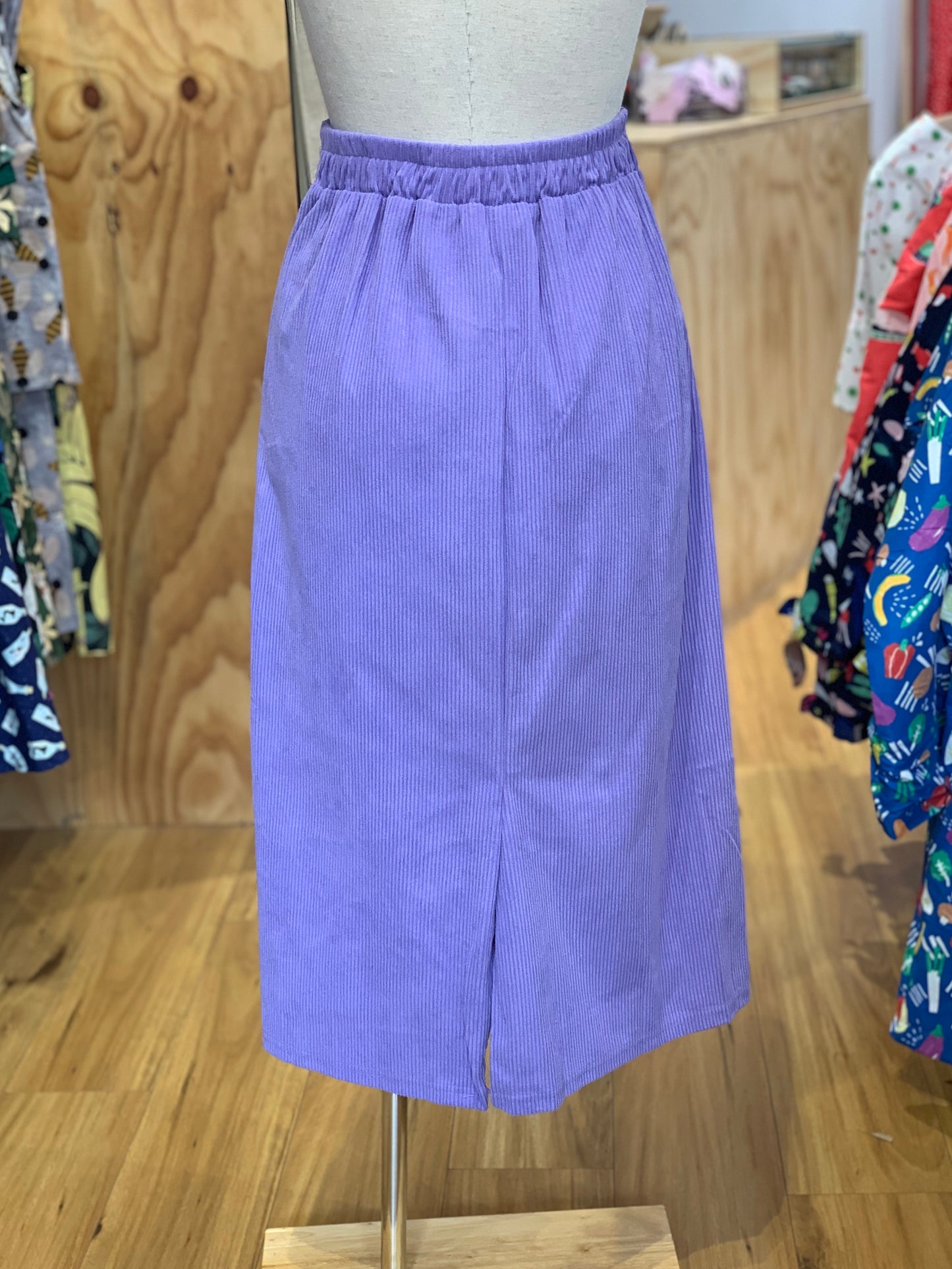 Purple corduroy skirt