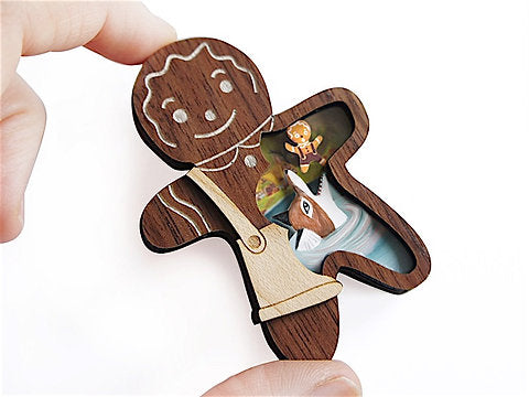 Laliblue Gingerbread Man Brooch by Laliblue