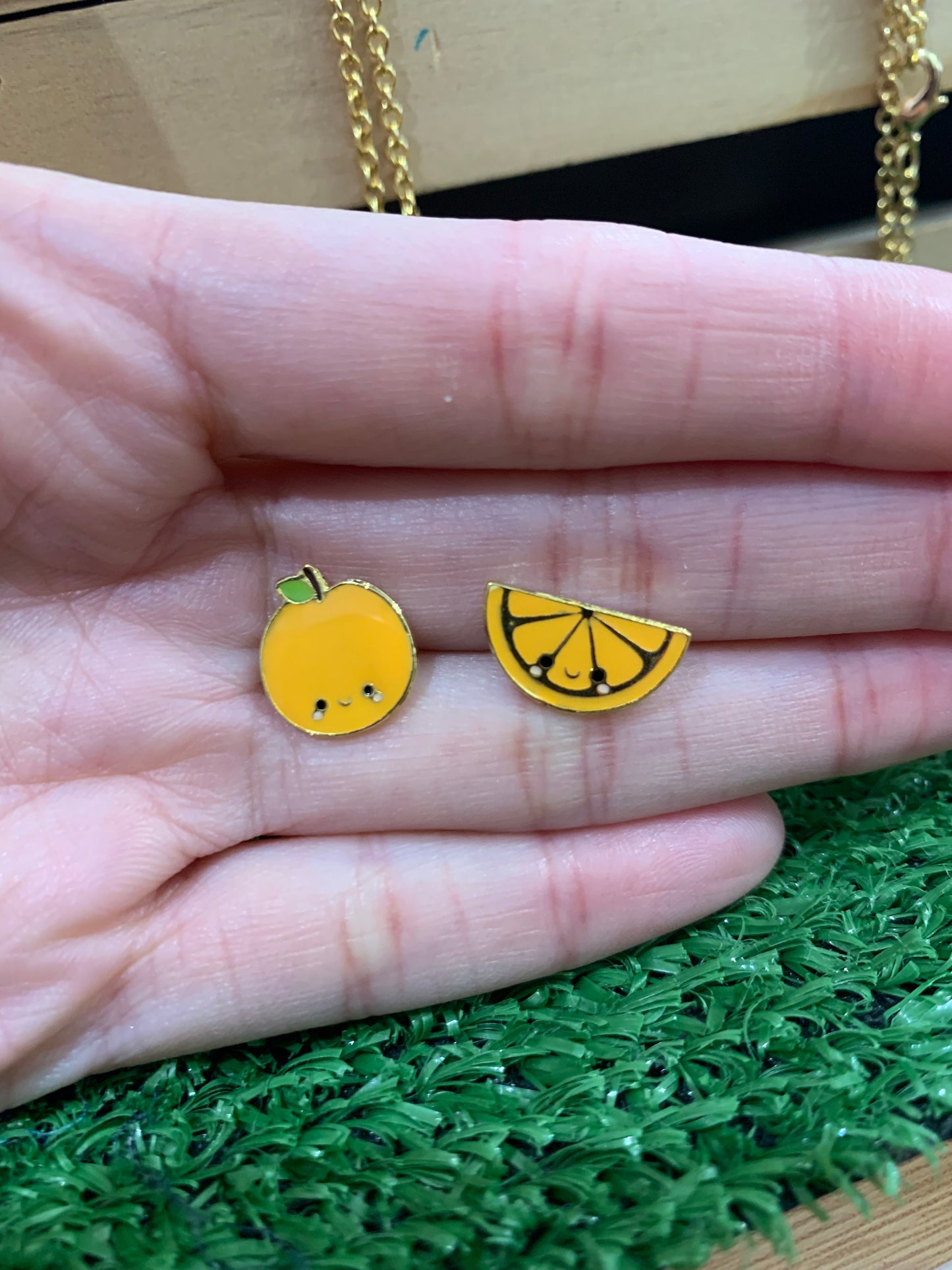 Orange Earring