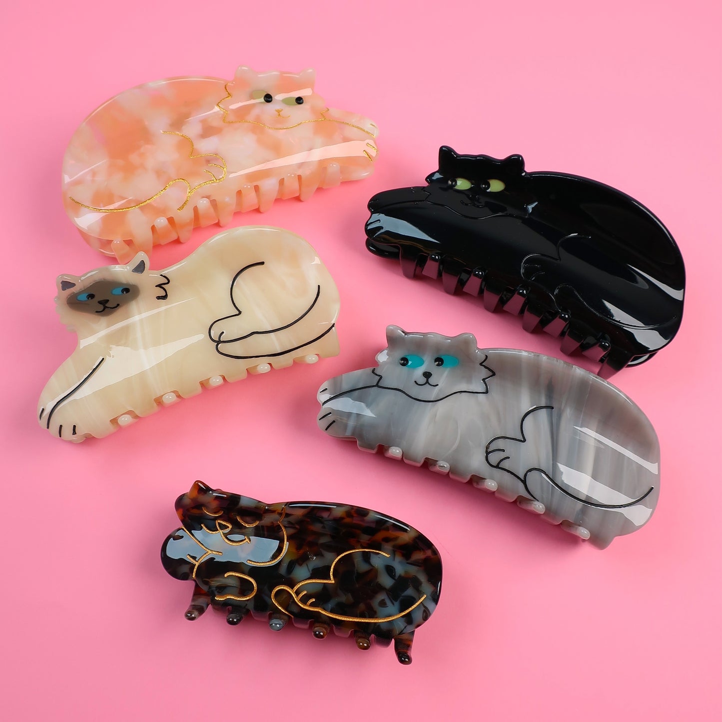 Coucou Suzette Tortoiseshell Black Cat Hair Claw