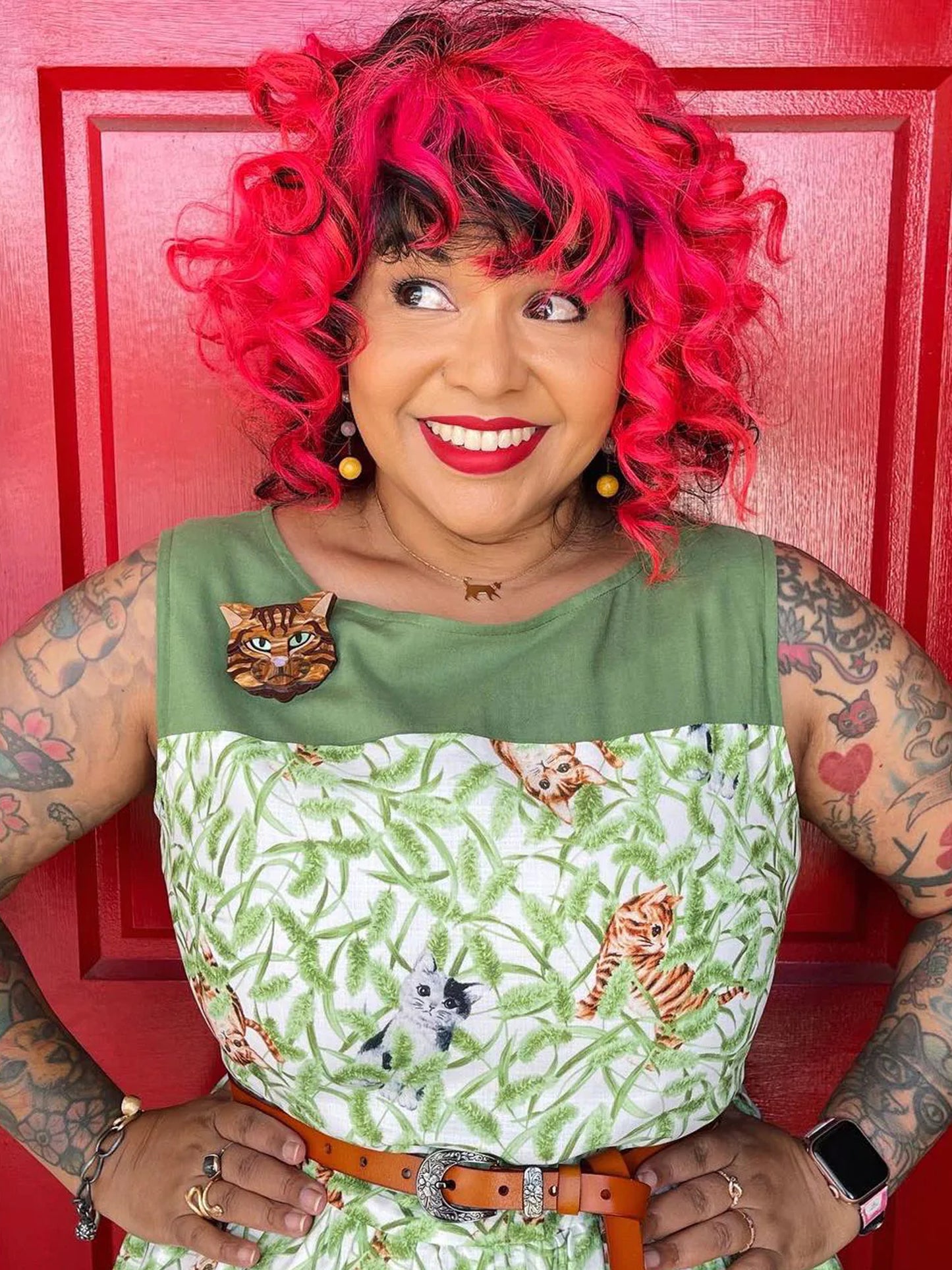Gabriela Dress - Cat in the grass land (6 & 10)