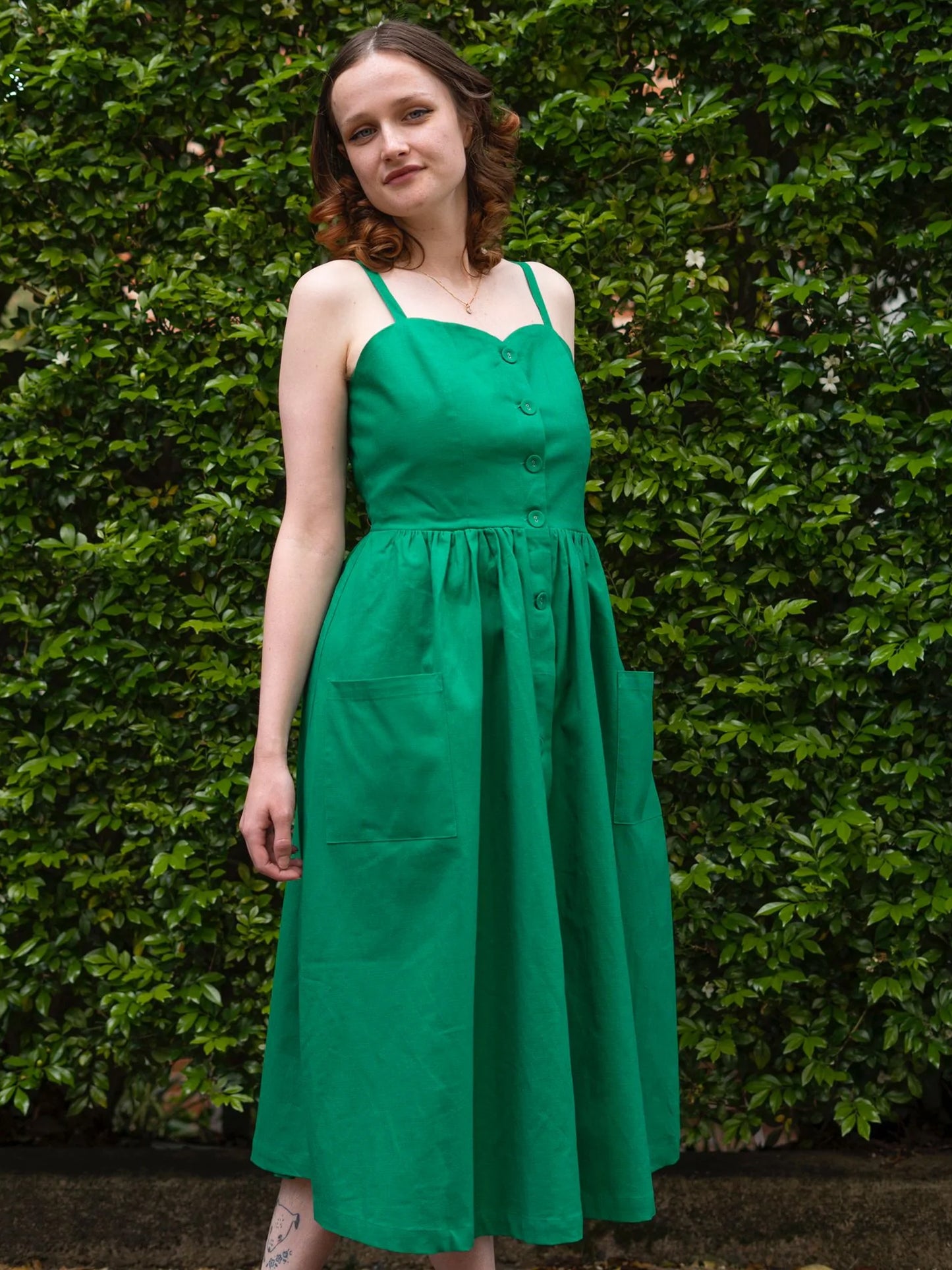 Penelope Dress - Green (Last Size/ Size 14)