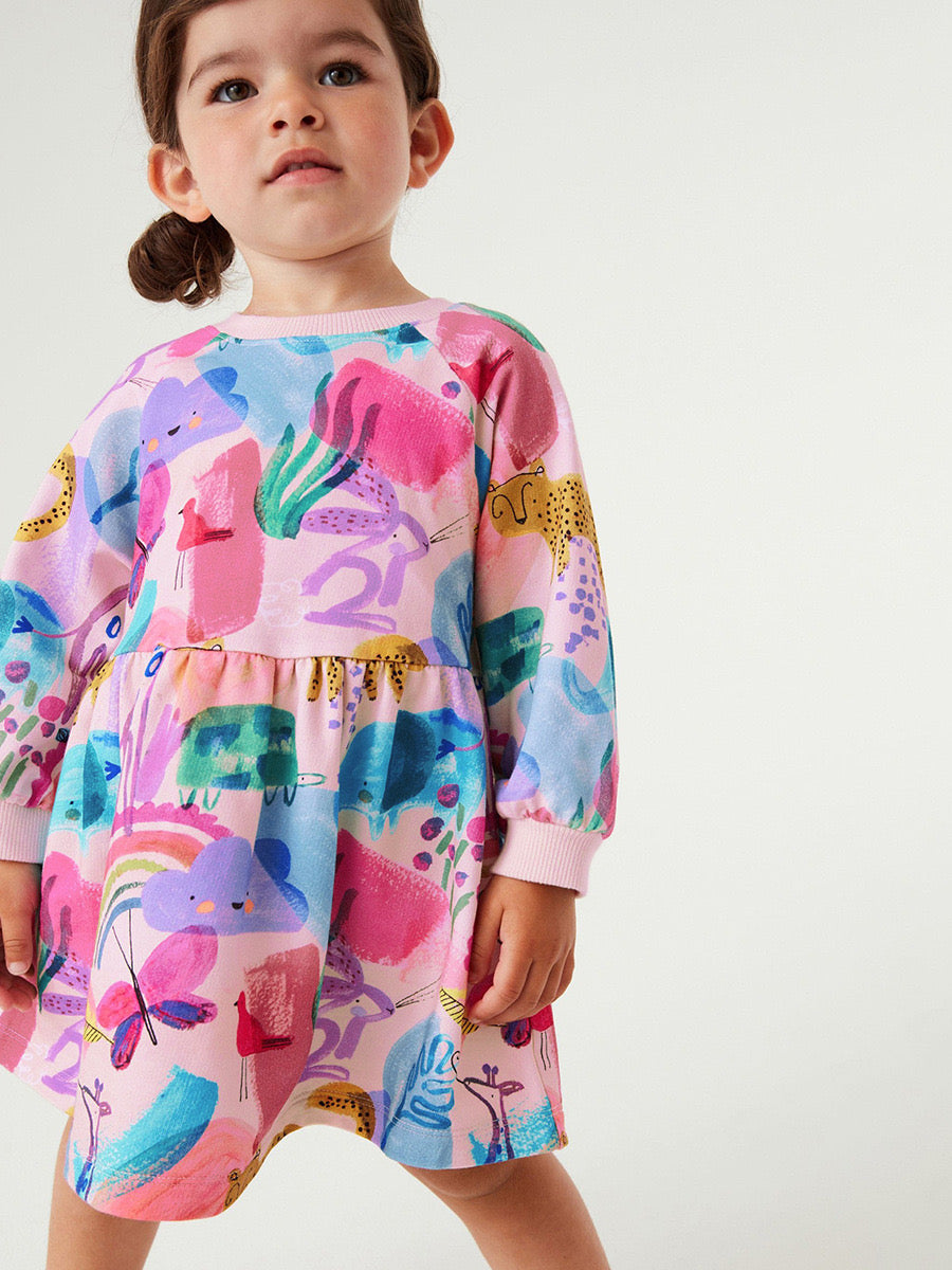 Watercolour jungle dress