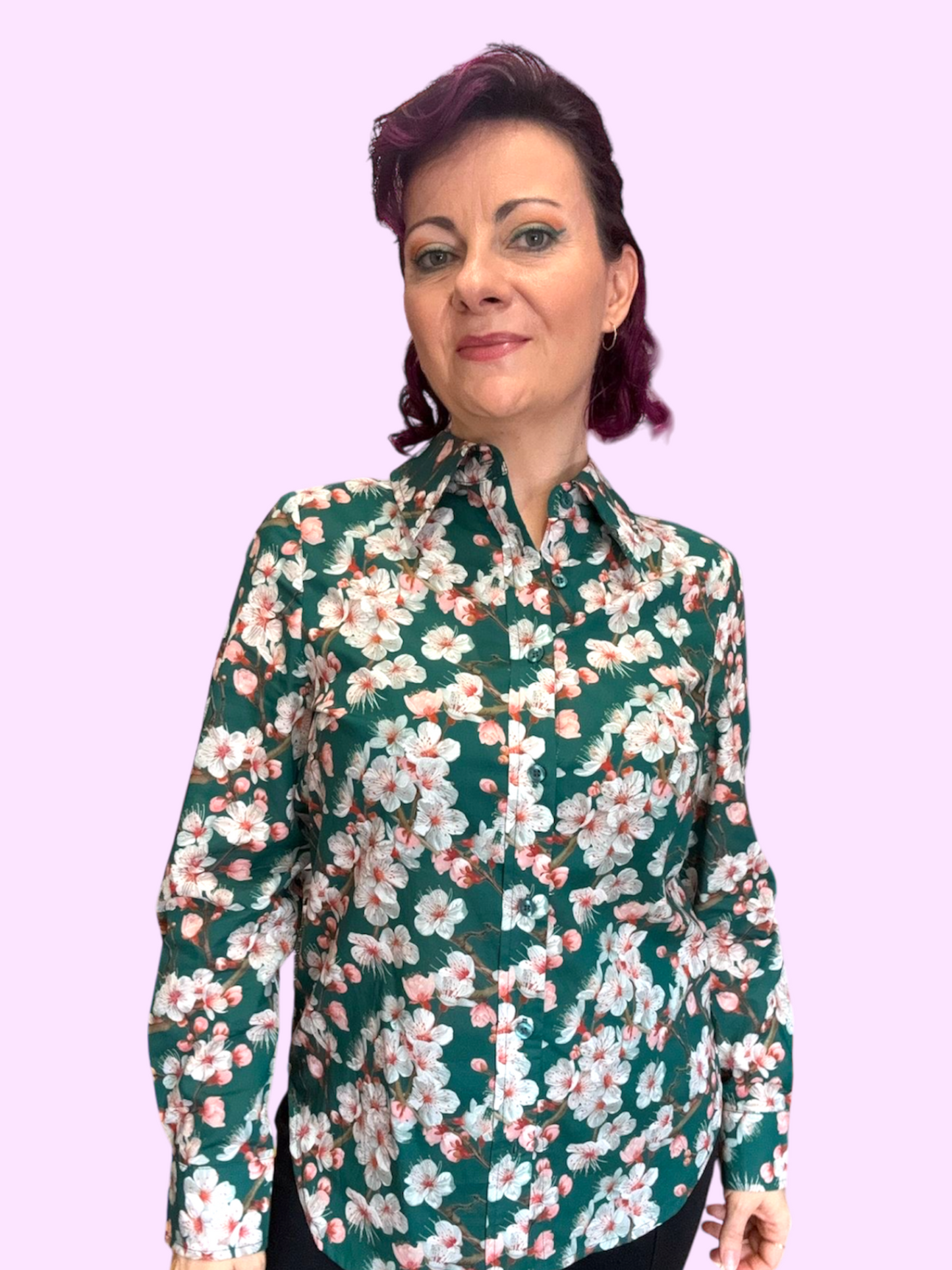 Ivy Collar Shirt - Cherry blossom