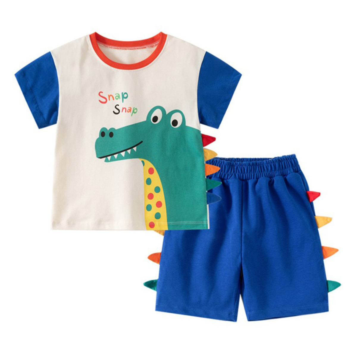 3D Crocodile Spike T-Shirt and Shorts Play Set