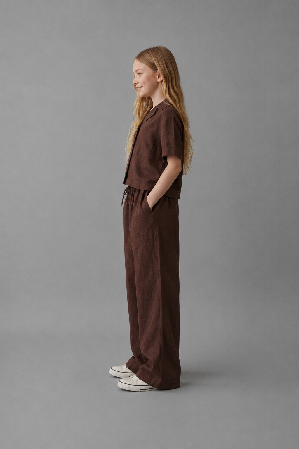 Marina Linen Pants (Brown)