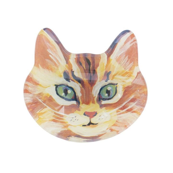 Nathalie Lete Cat face glass plate blue eye