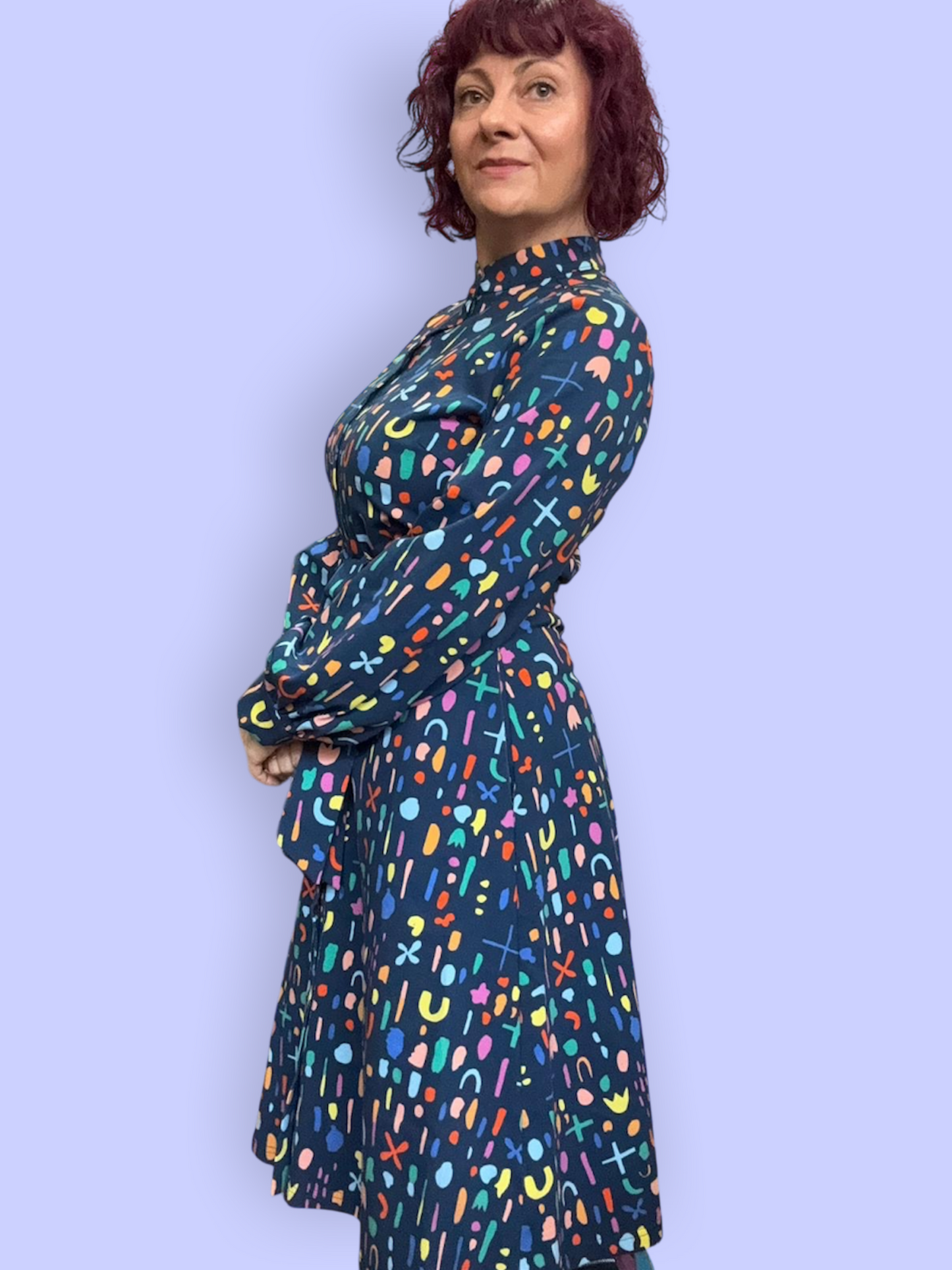 Naomi Cotton Jersey Shirt Dress - Abstract