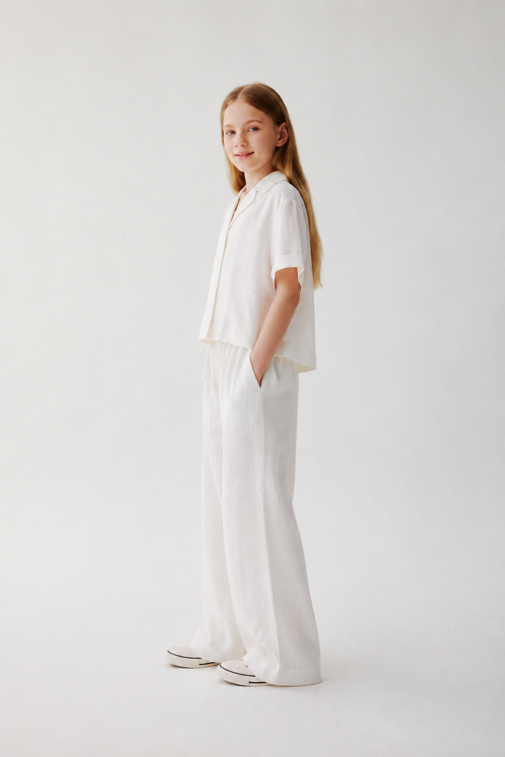 Marina Linen Pants (White)