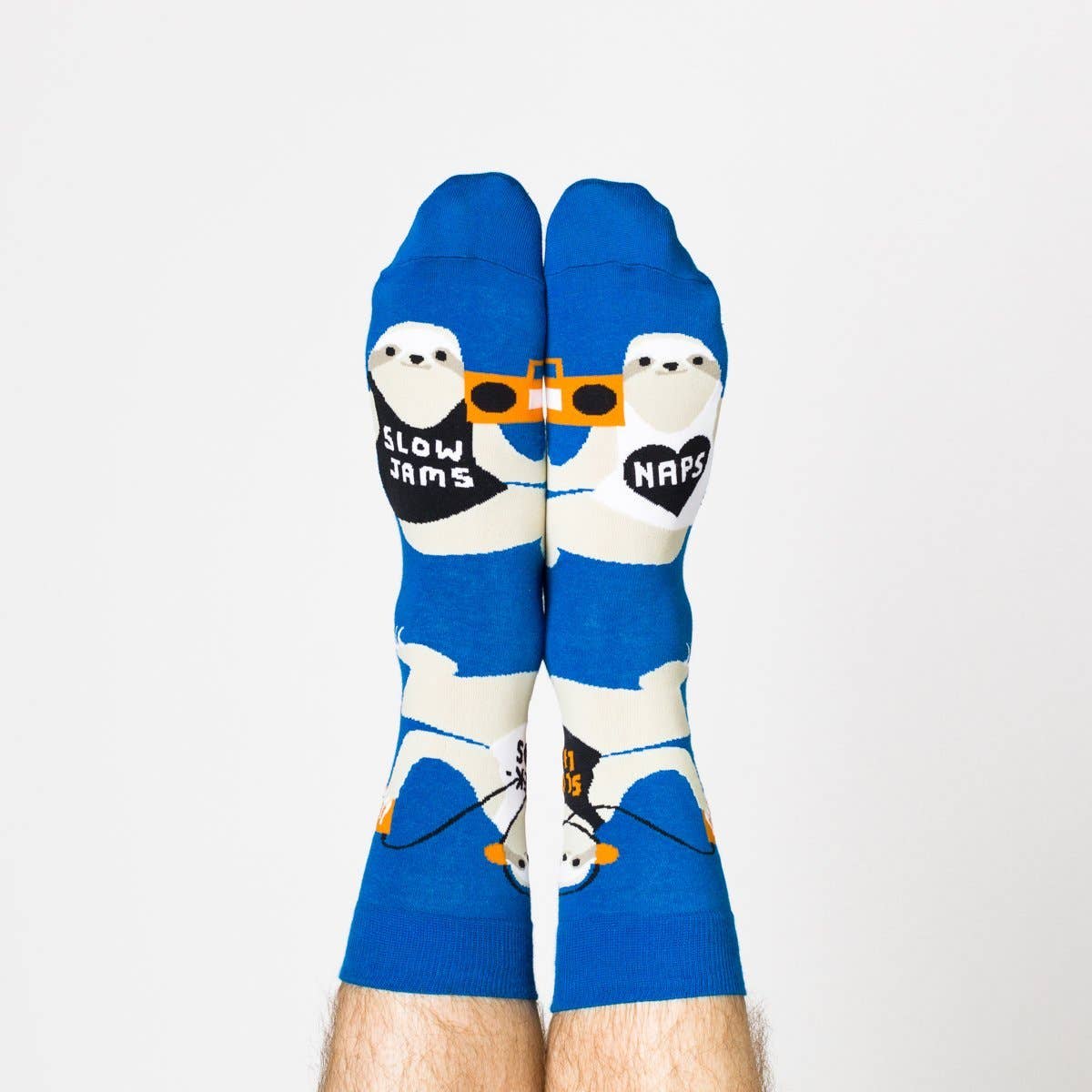 Men's Socks - Sloth Life Crew Socks - Fun Father's Day Gift