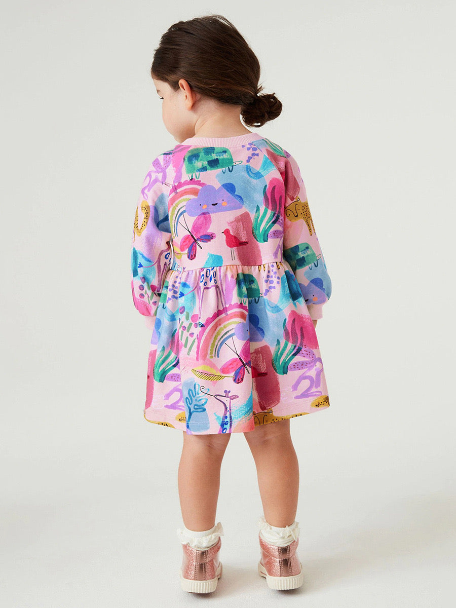 Watercolour jungle dress