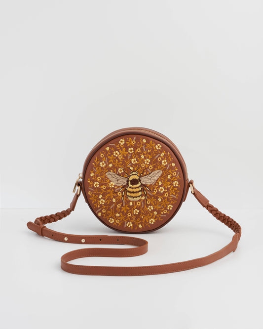 FABLE Bumble Bee Tan Circle Purse