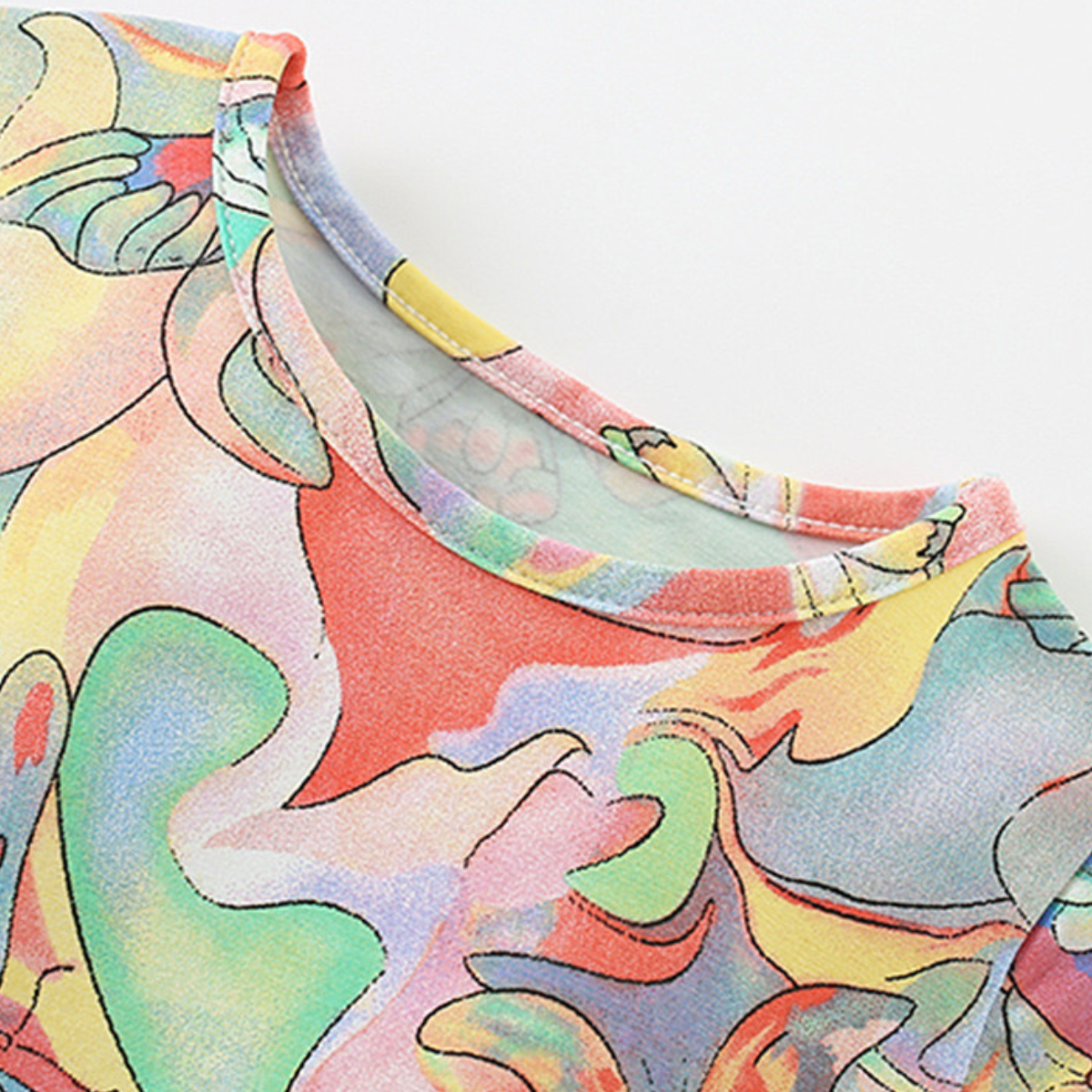 Multicolour Abstract Butterfly Dress
