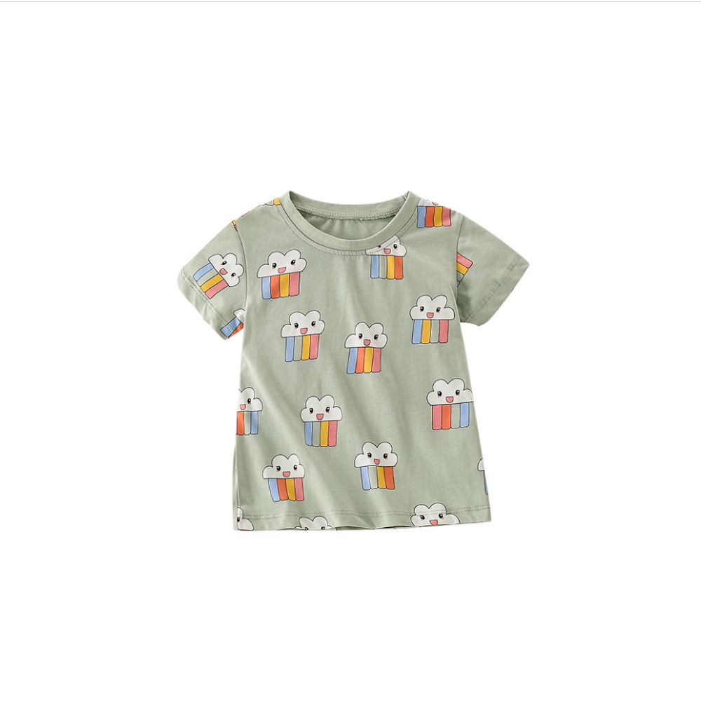 Kawaii rainbow kids tee