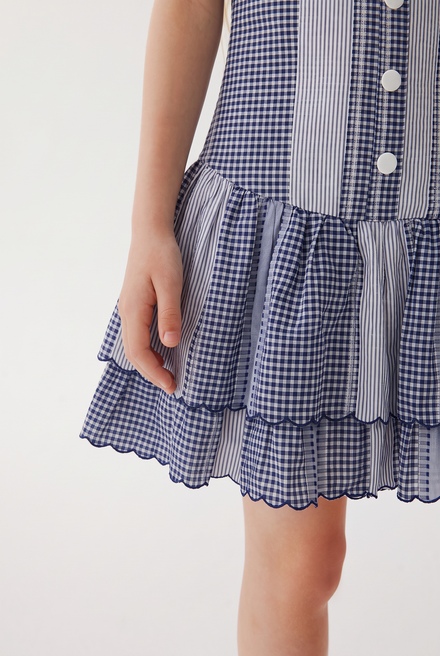 Hampton Gingham Dress (Navy)