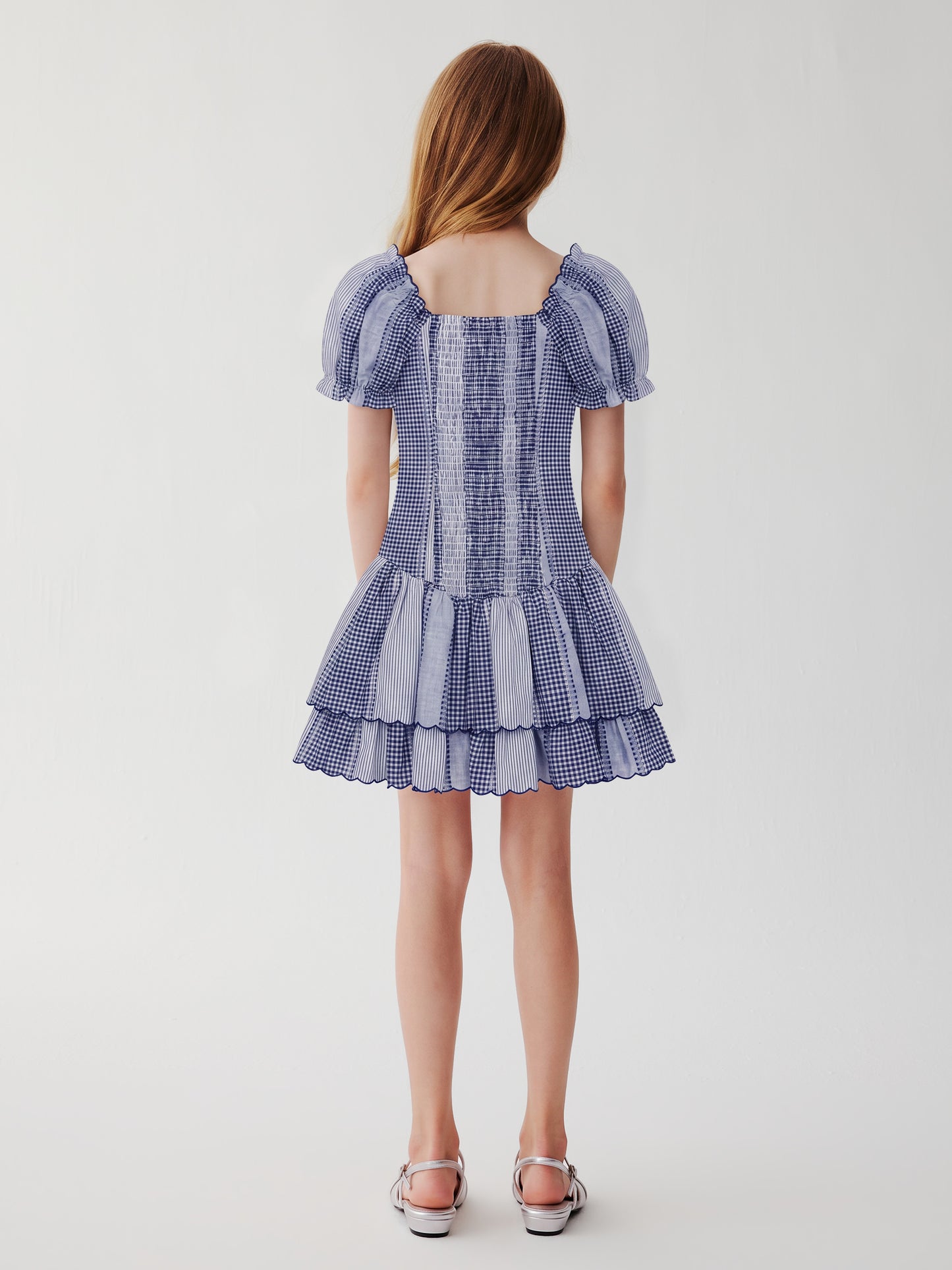 Hampton Gingham Dress (Navy)