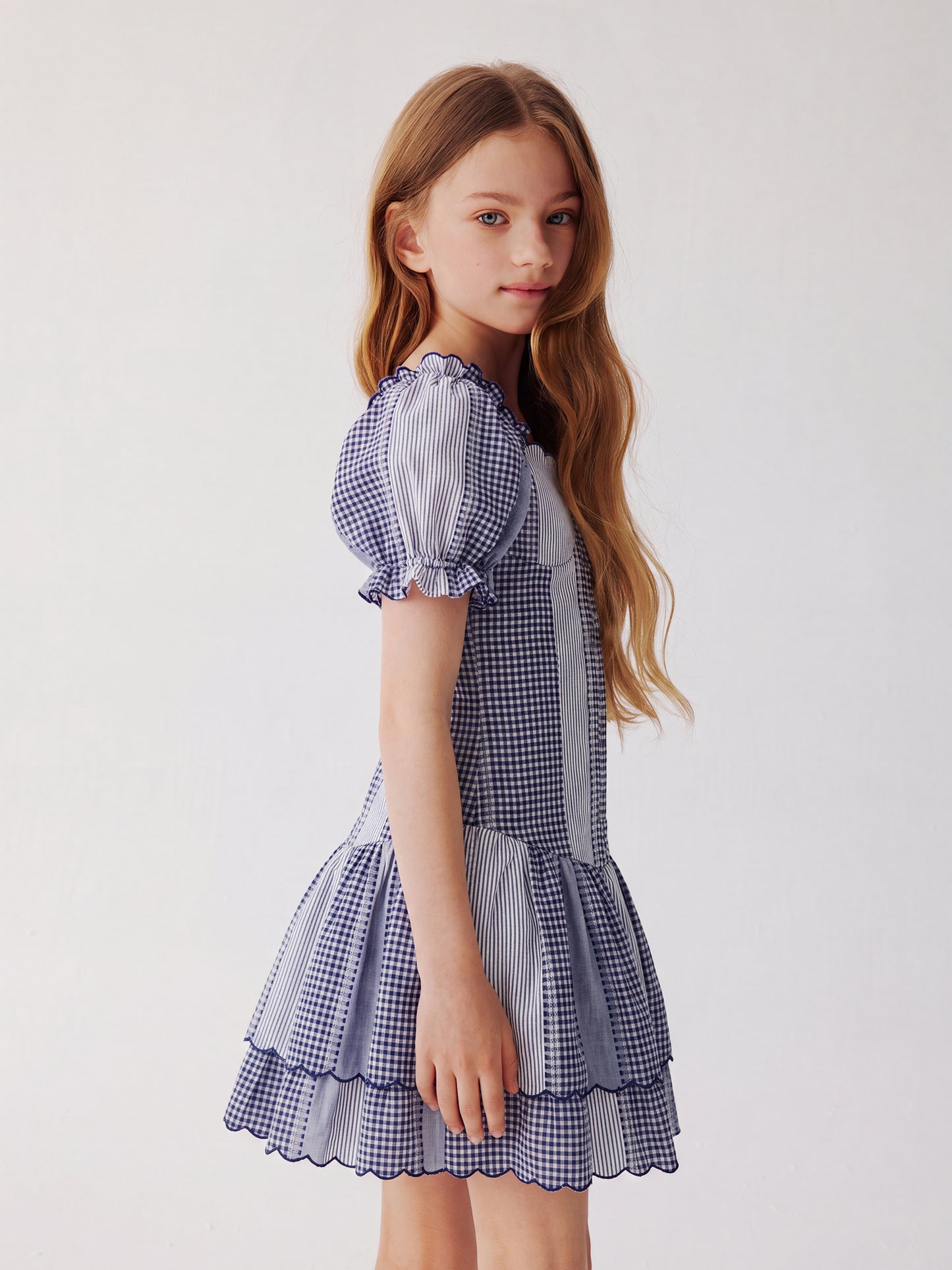 Hampton Gingham Dress (Navy)