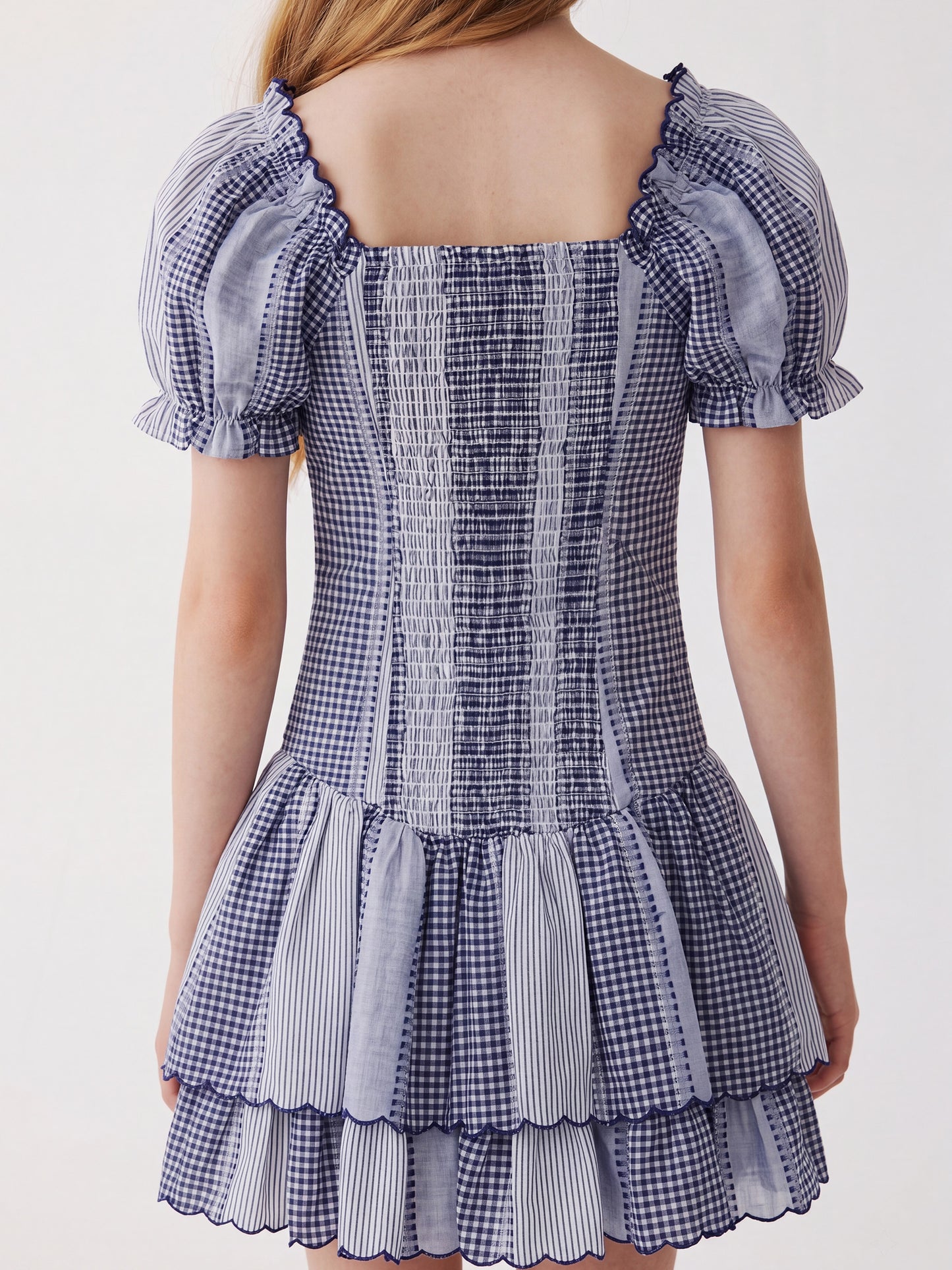 Hampton Gingham Dress (Navy)
