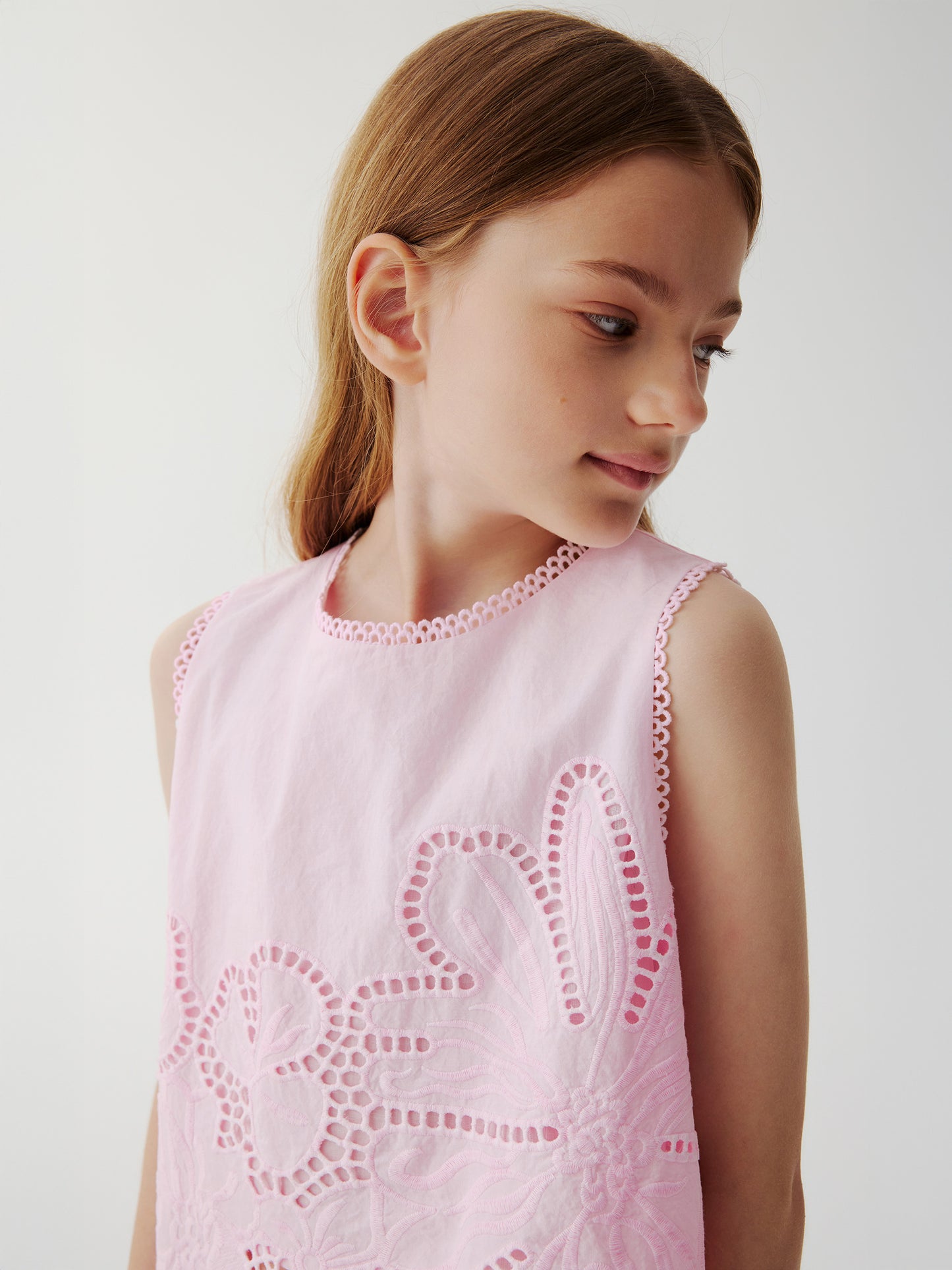 Chloe Eyelet Top (Pink)