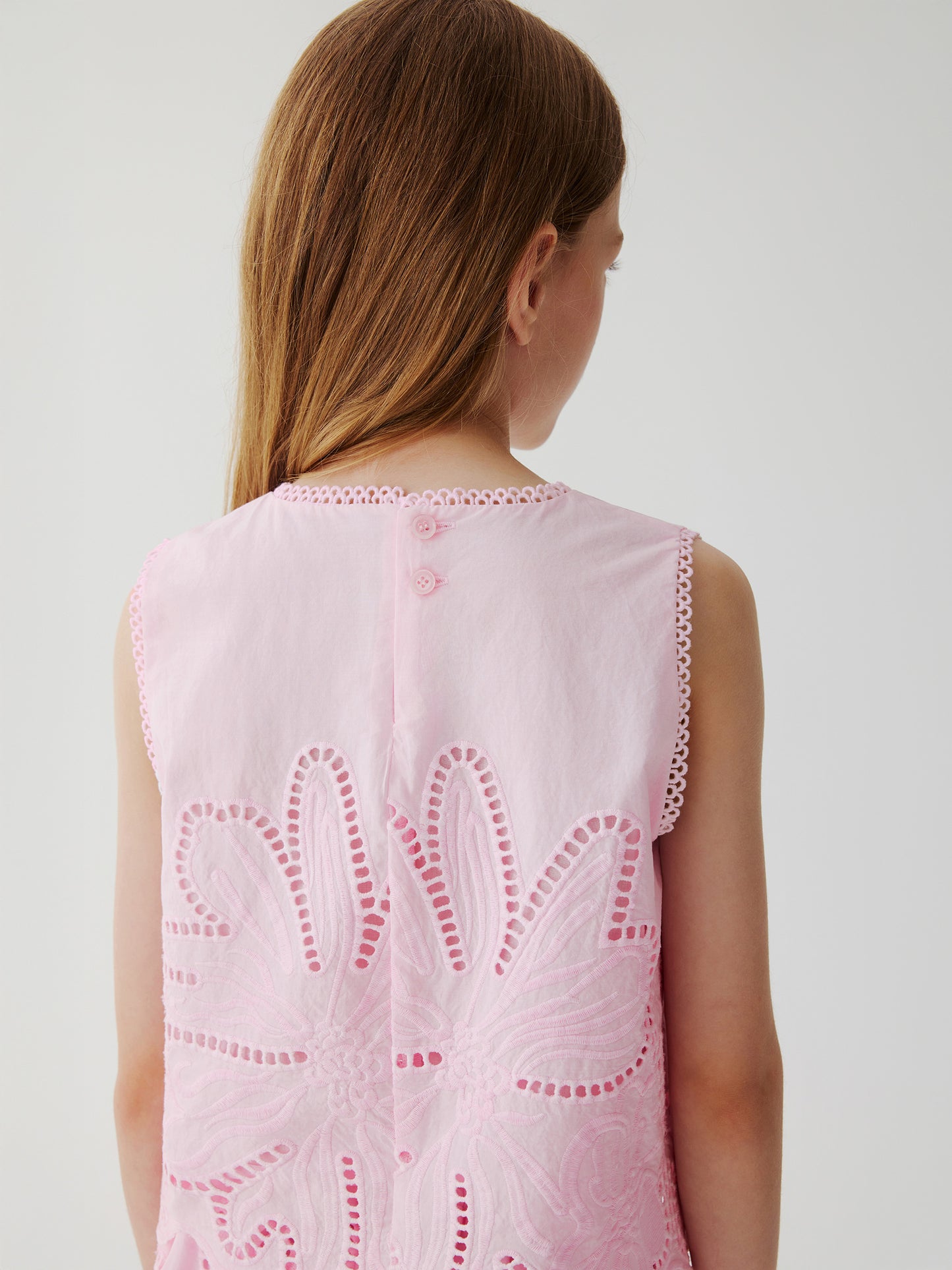 Chloe Eyelet Top (Pink)