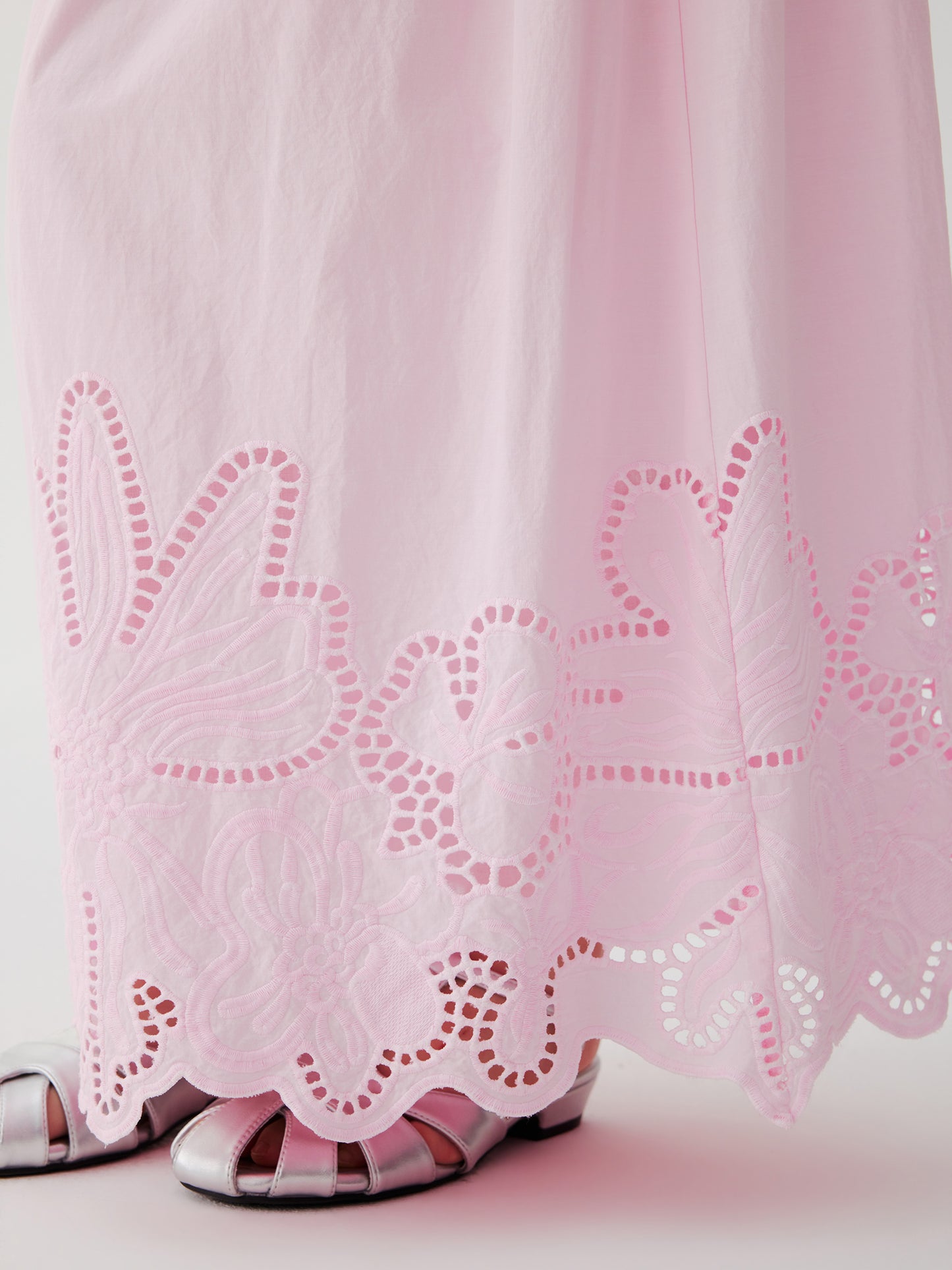 Chloe Eyelet Maxi Skirt (Pink)