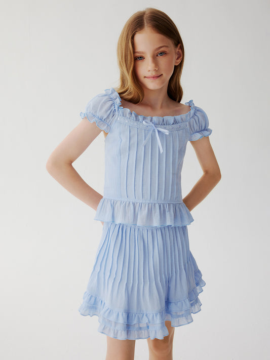 High Tea Top Blue