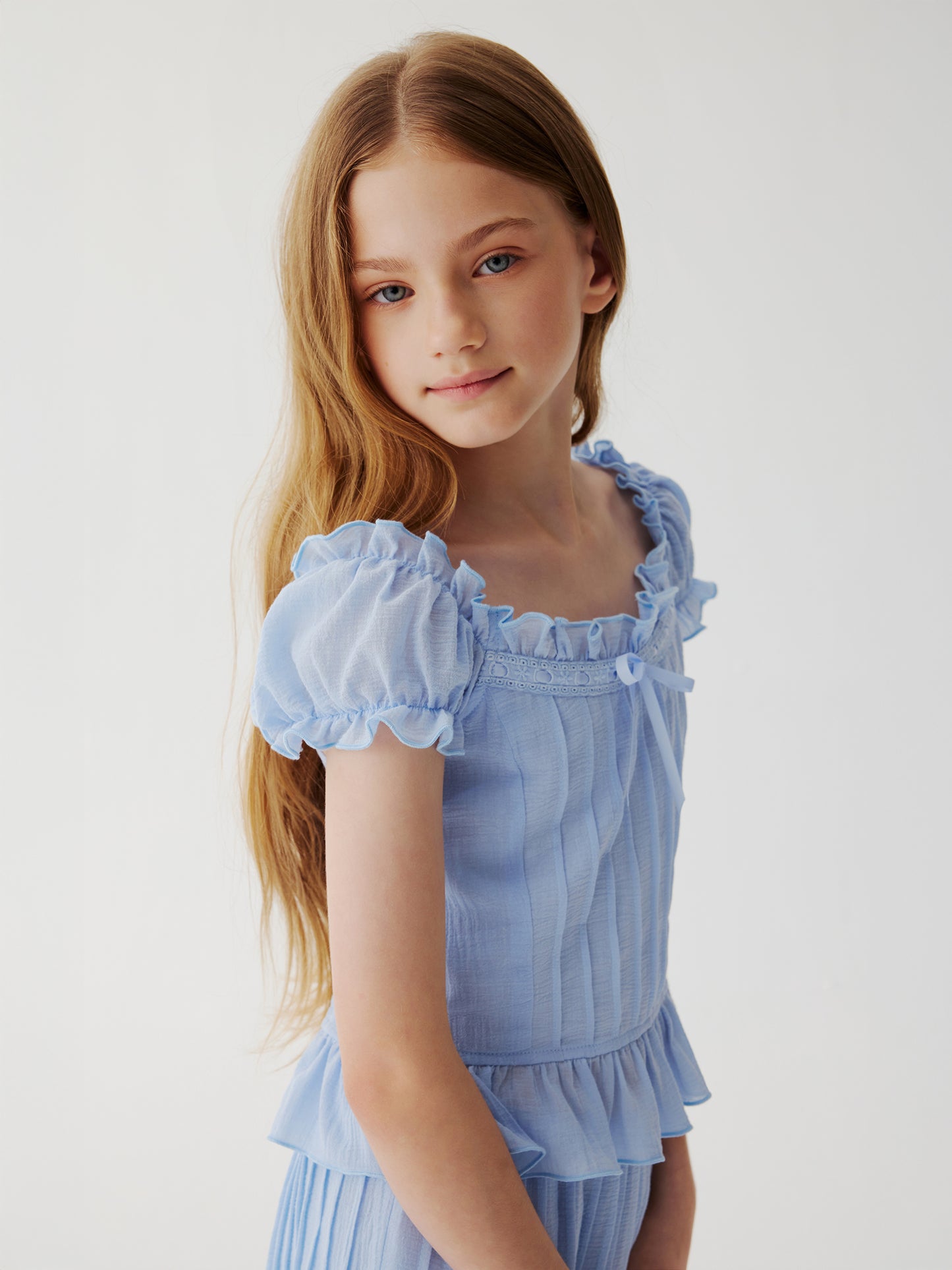 High Tea Top Blue