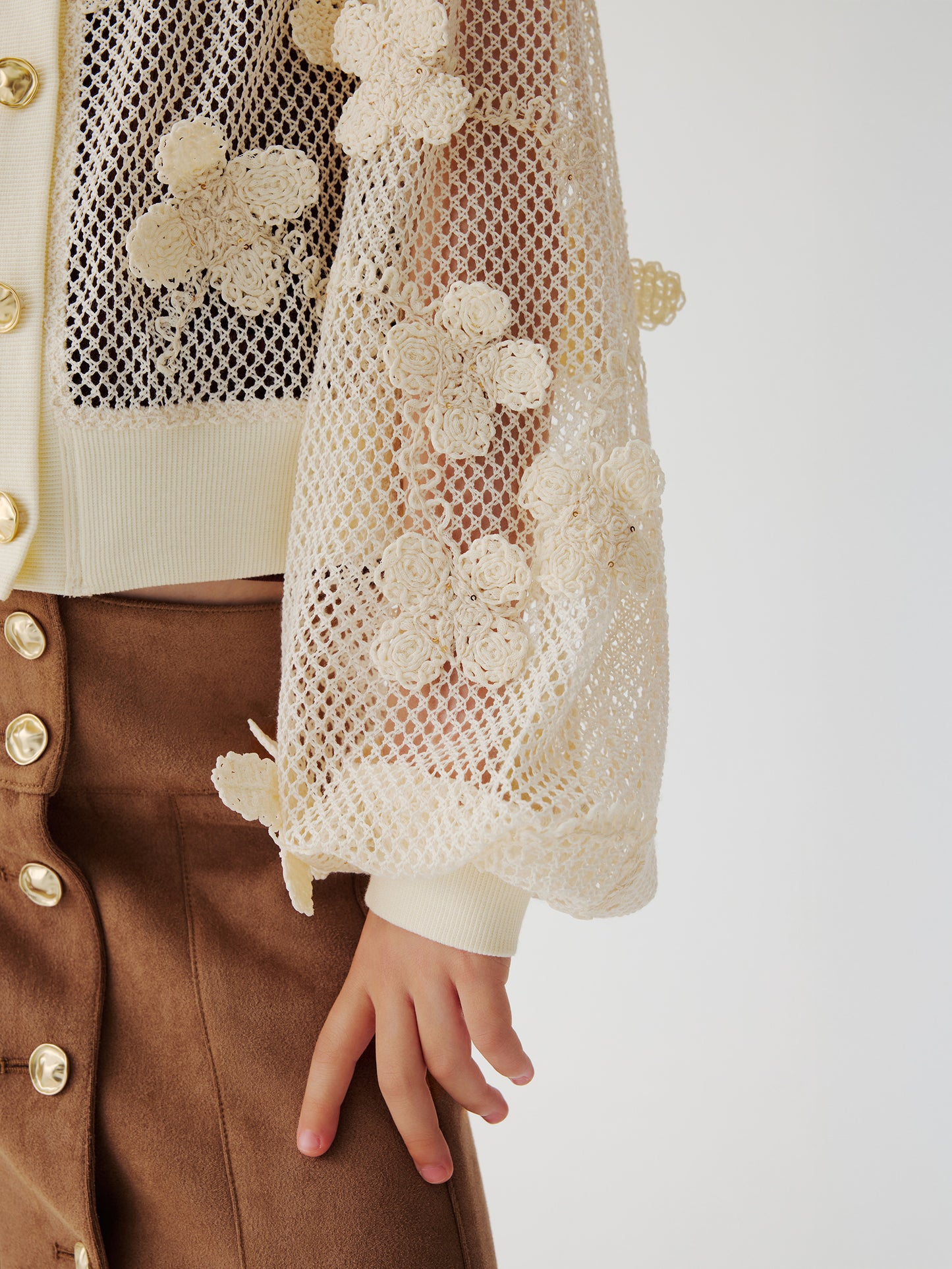 Sienna Bloom Cardigan (Cream)