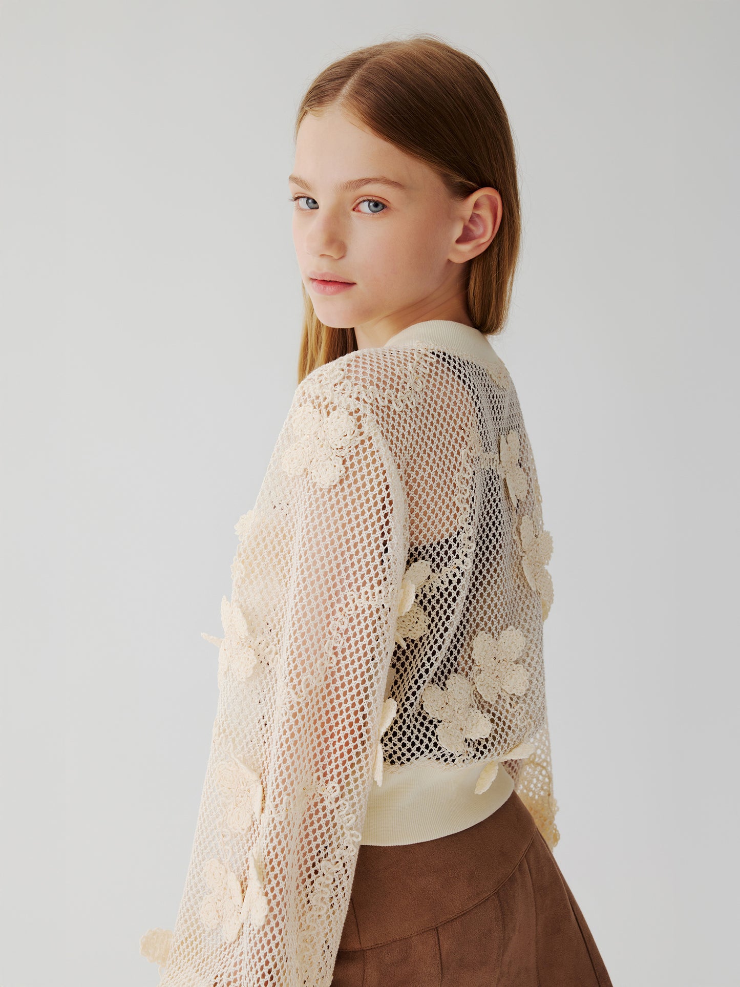 Sienna Bloom Cardigan (Cream)