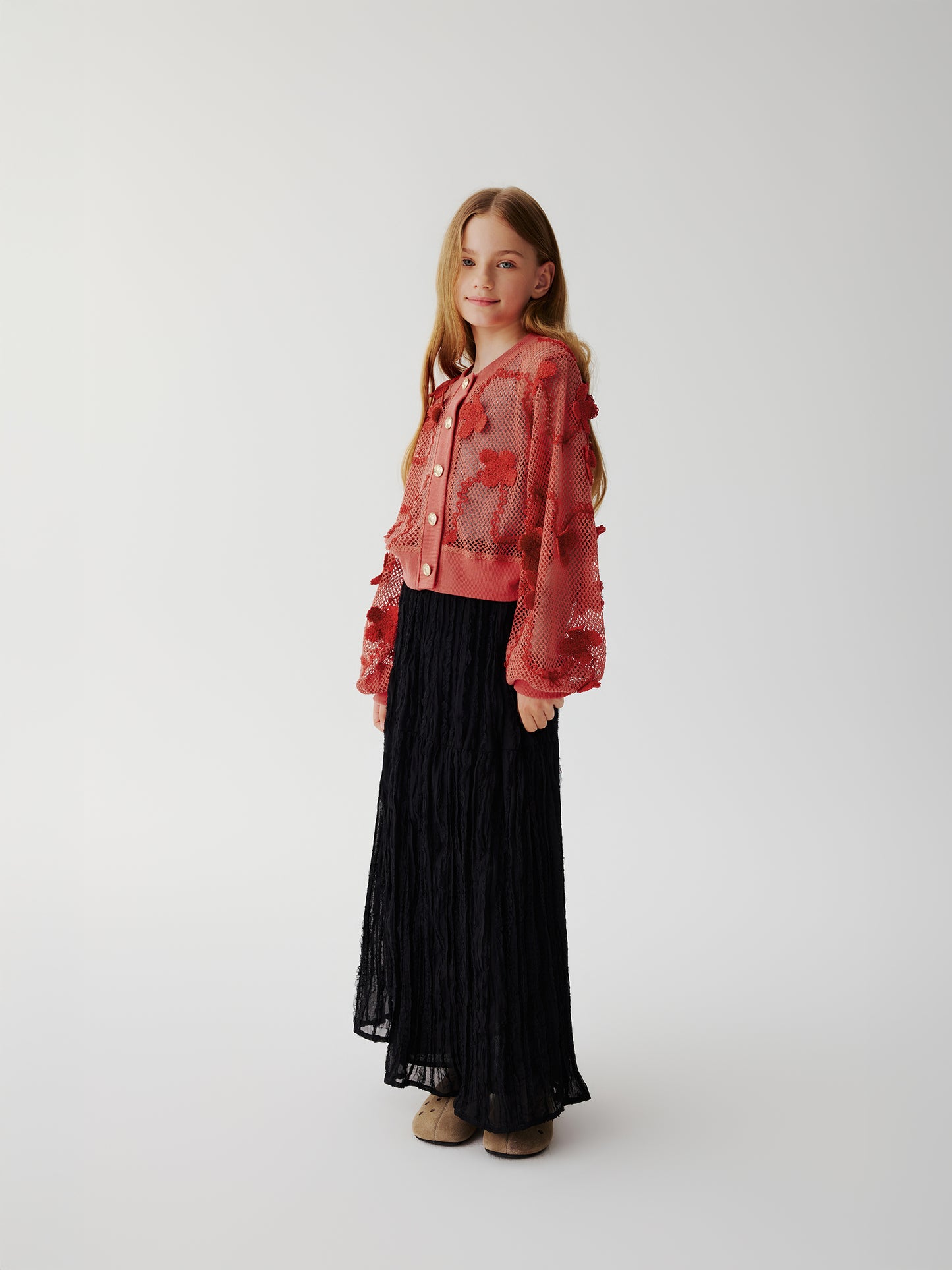 Sienna Bloom Cardigan (Red)