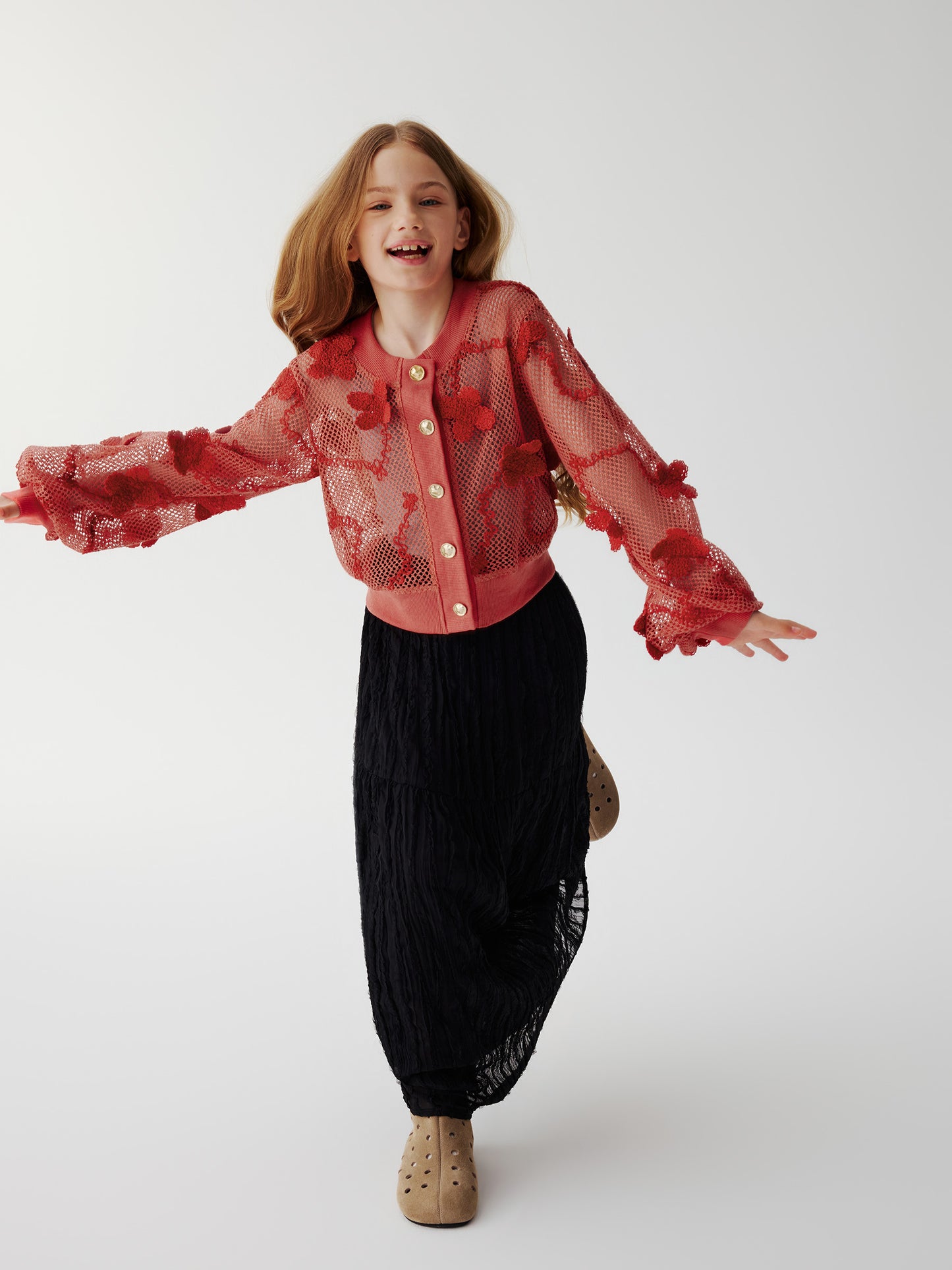 Sienna Bloom Cardigan (Red)
