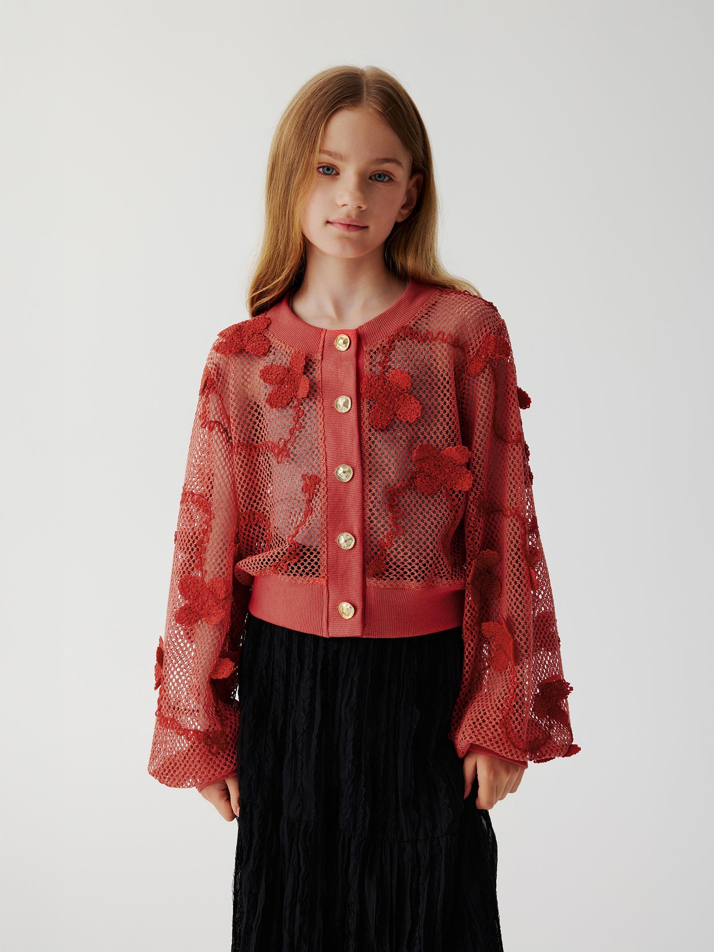 Sienna Bloom Cardigan (Red)