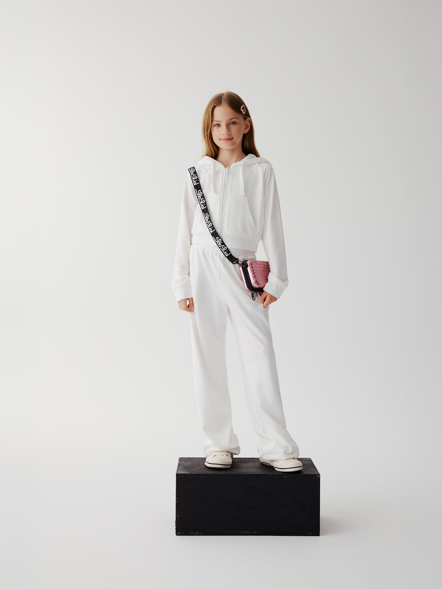 Soda Social towelling TrackSuit Pants (white)
