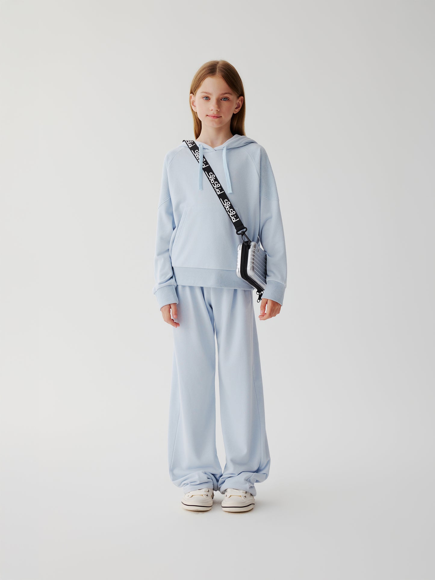 Soda Social towelling TrackSuit Pants (blue)
