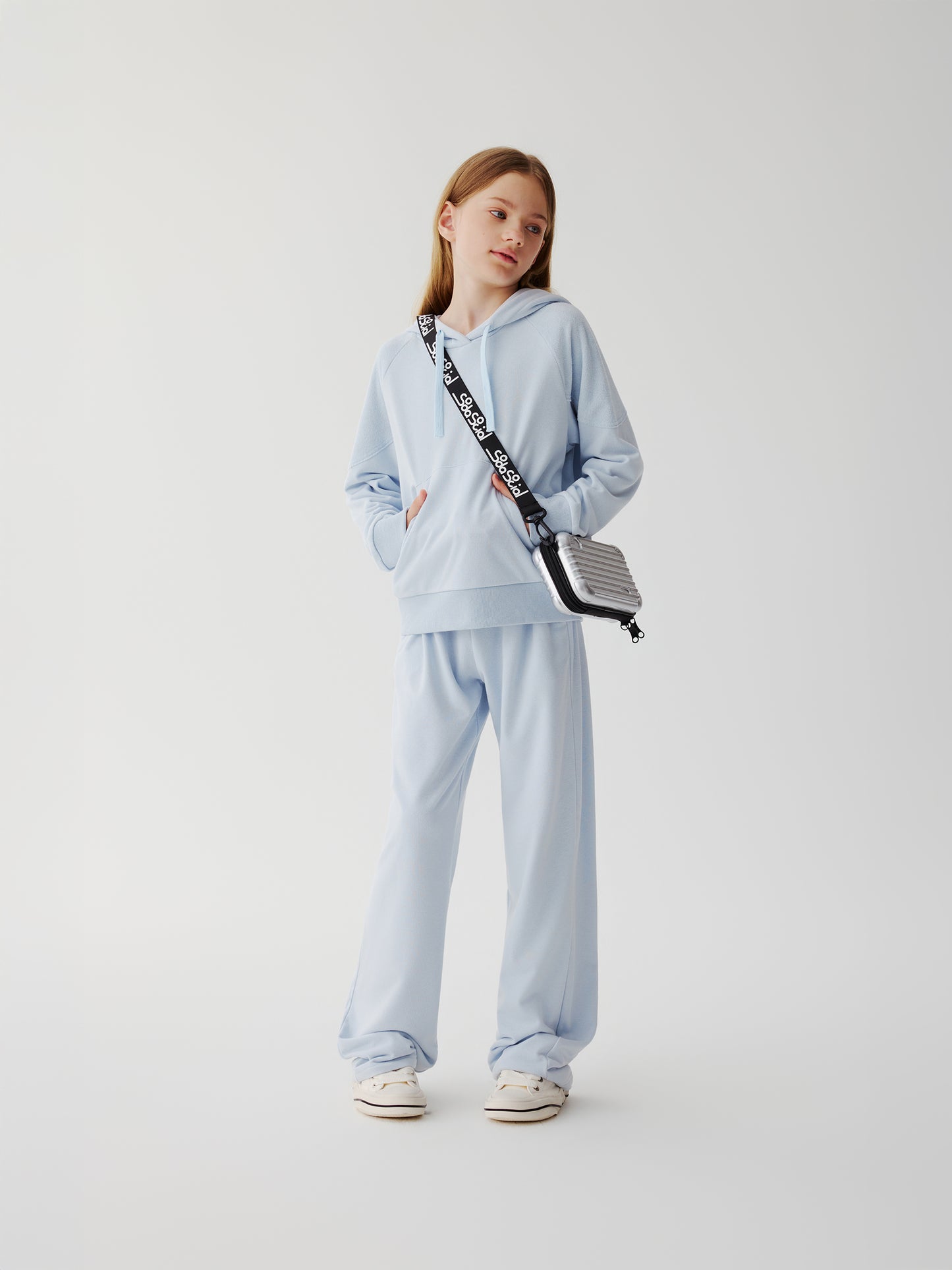 Soda Social towelling TrackSuit Pants (blue)