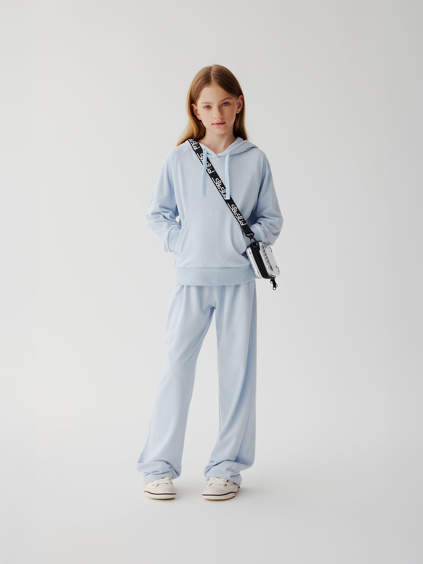Soda Social towelling TrackSuit Pants (blue)