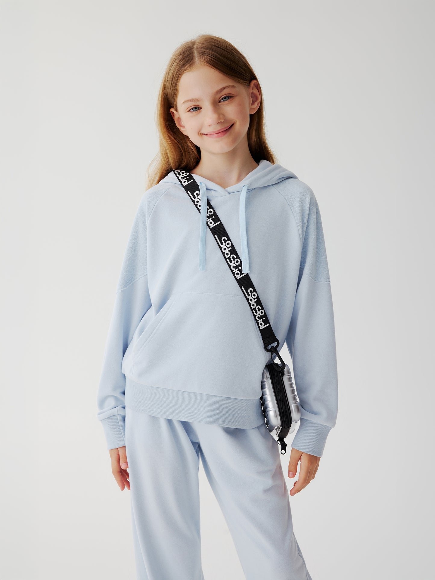 Soda Social Towelling Hoodie (blue)