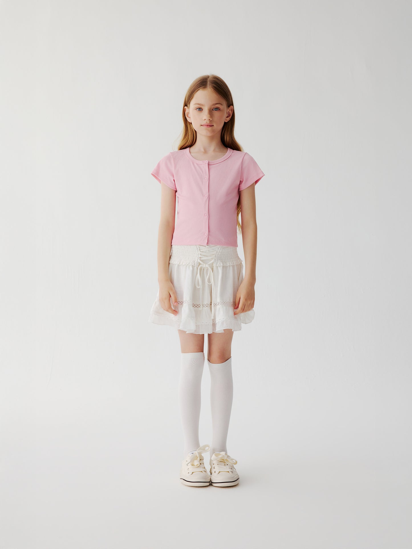 Bayside Rib Button Top
