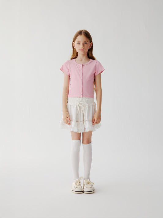 Bayside Rib Button Top