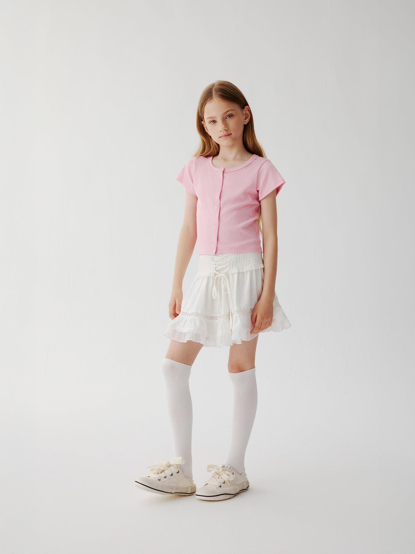 Bayside Rib Button Top