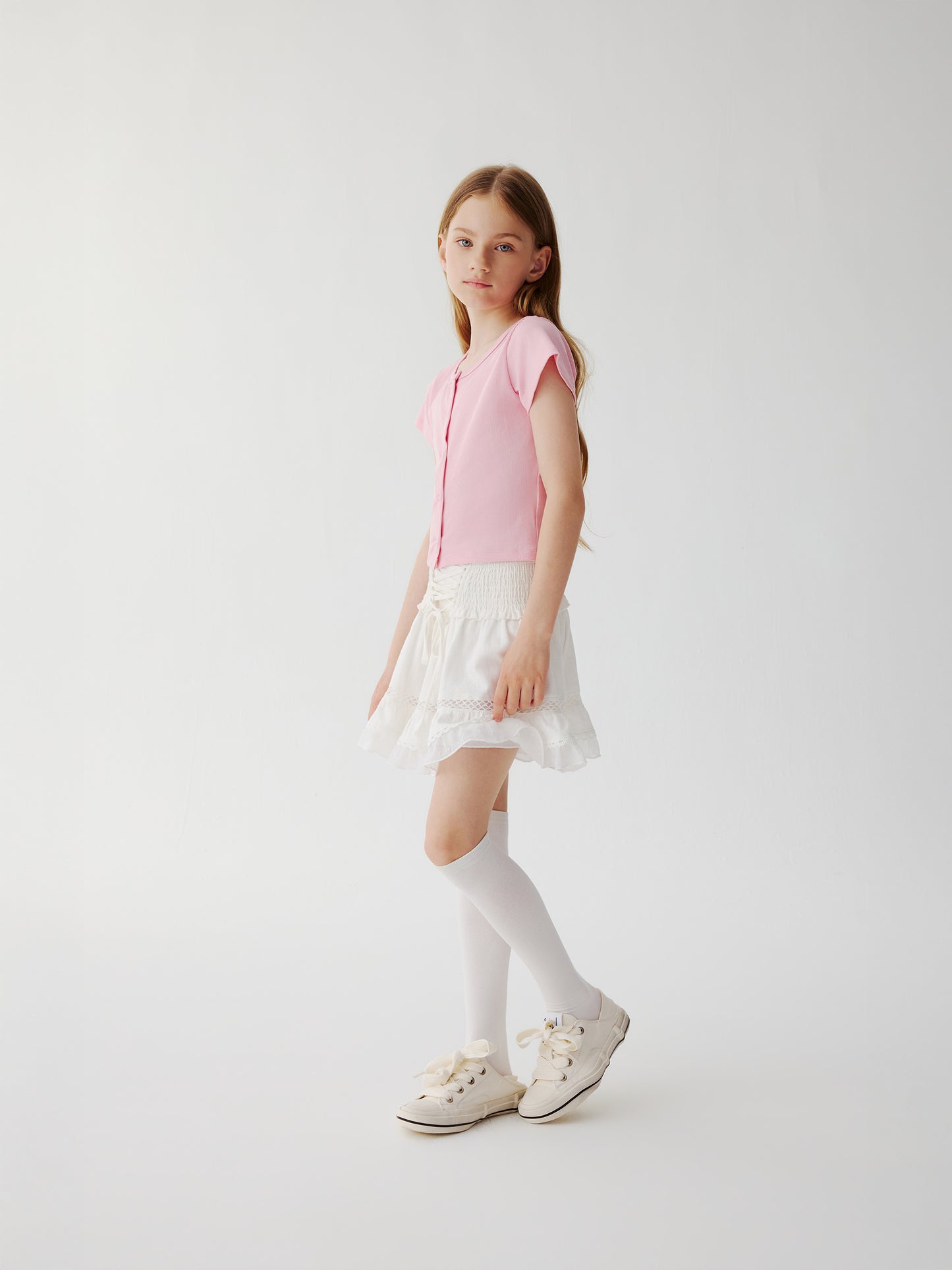 Bayside Rib Button Top