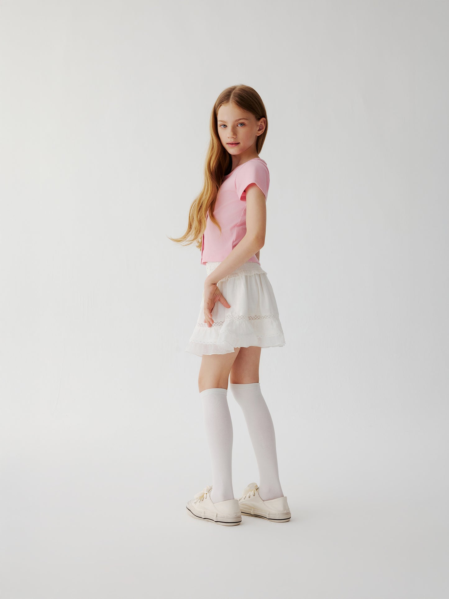Bayside Rib Button Top